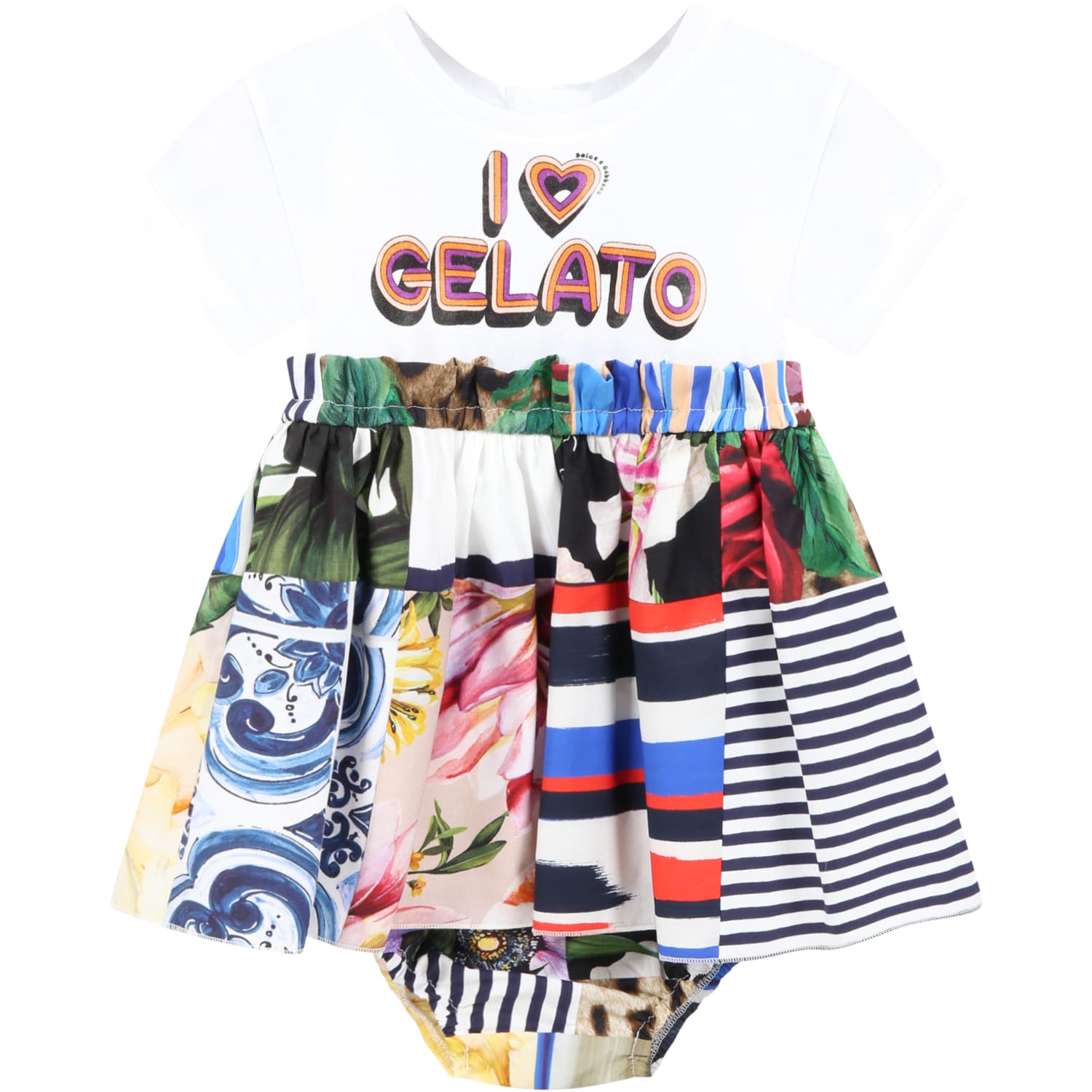 Dolce & Gabbana Multicolor Dress For Baby Girl