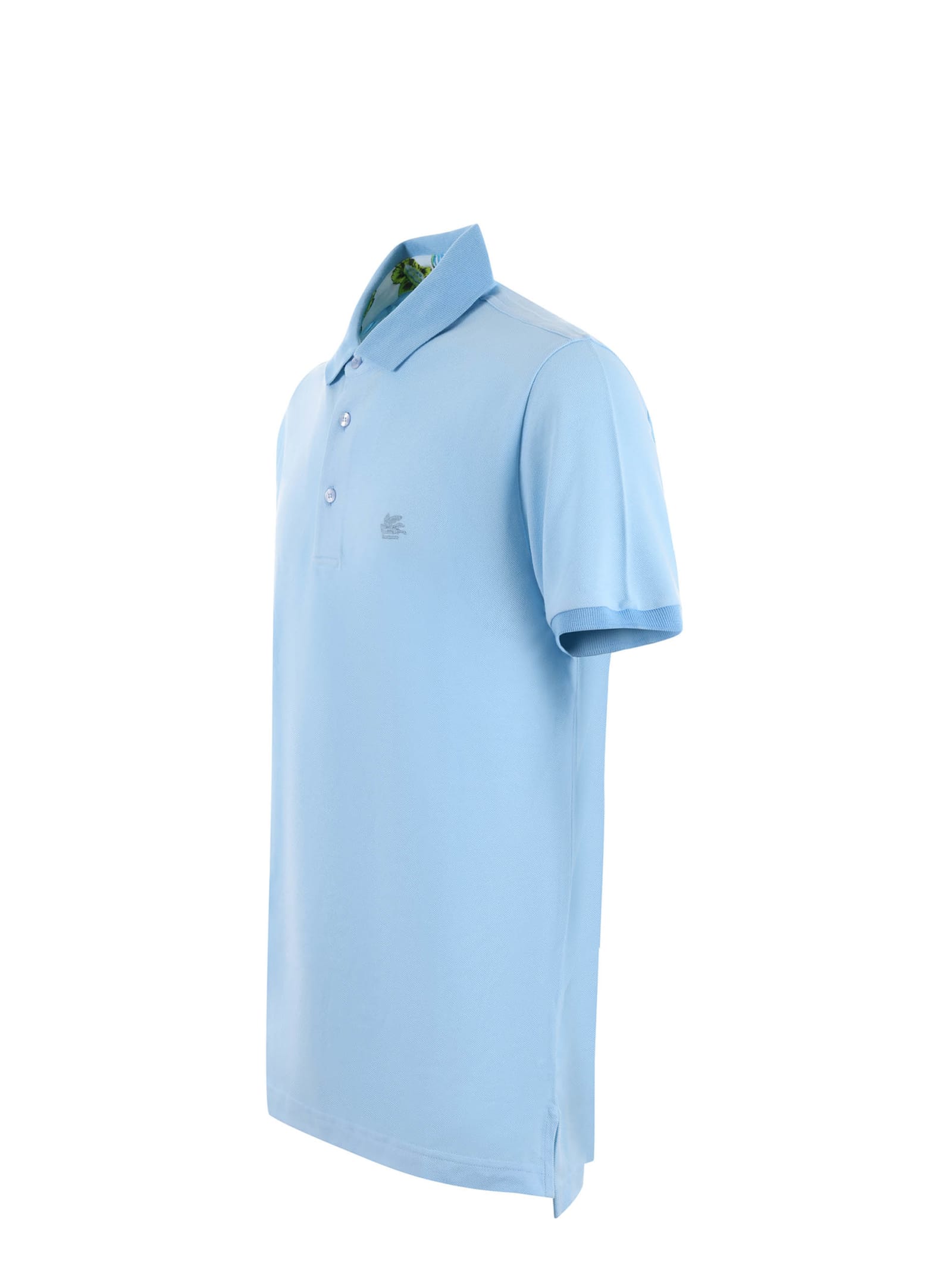 Shop Etro Polo Shirt In Light Blue