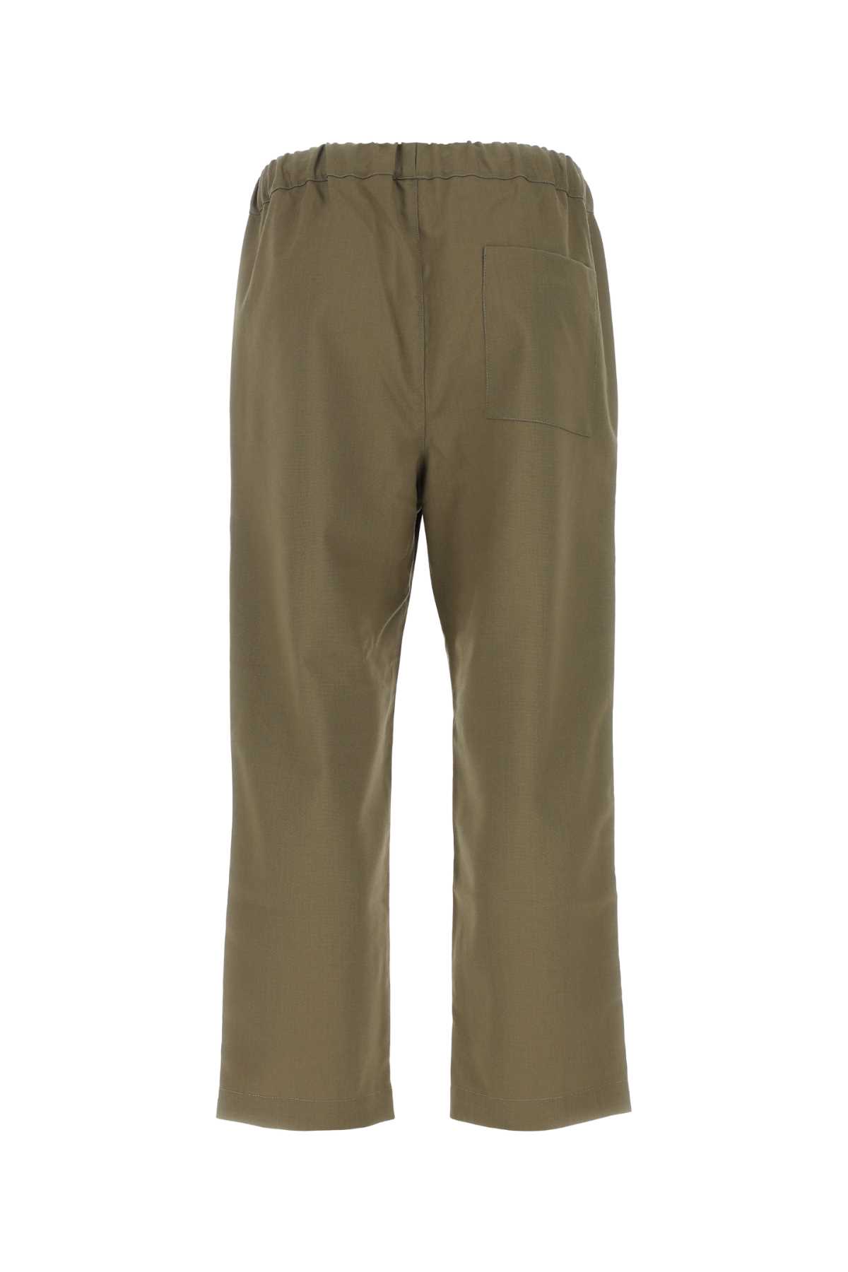 Oamc Military Green Wool Trouser In Brown