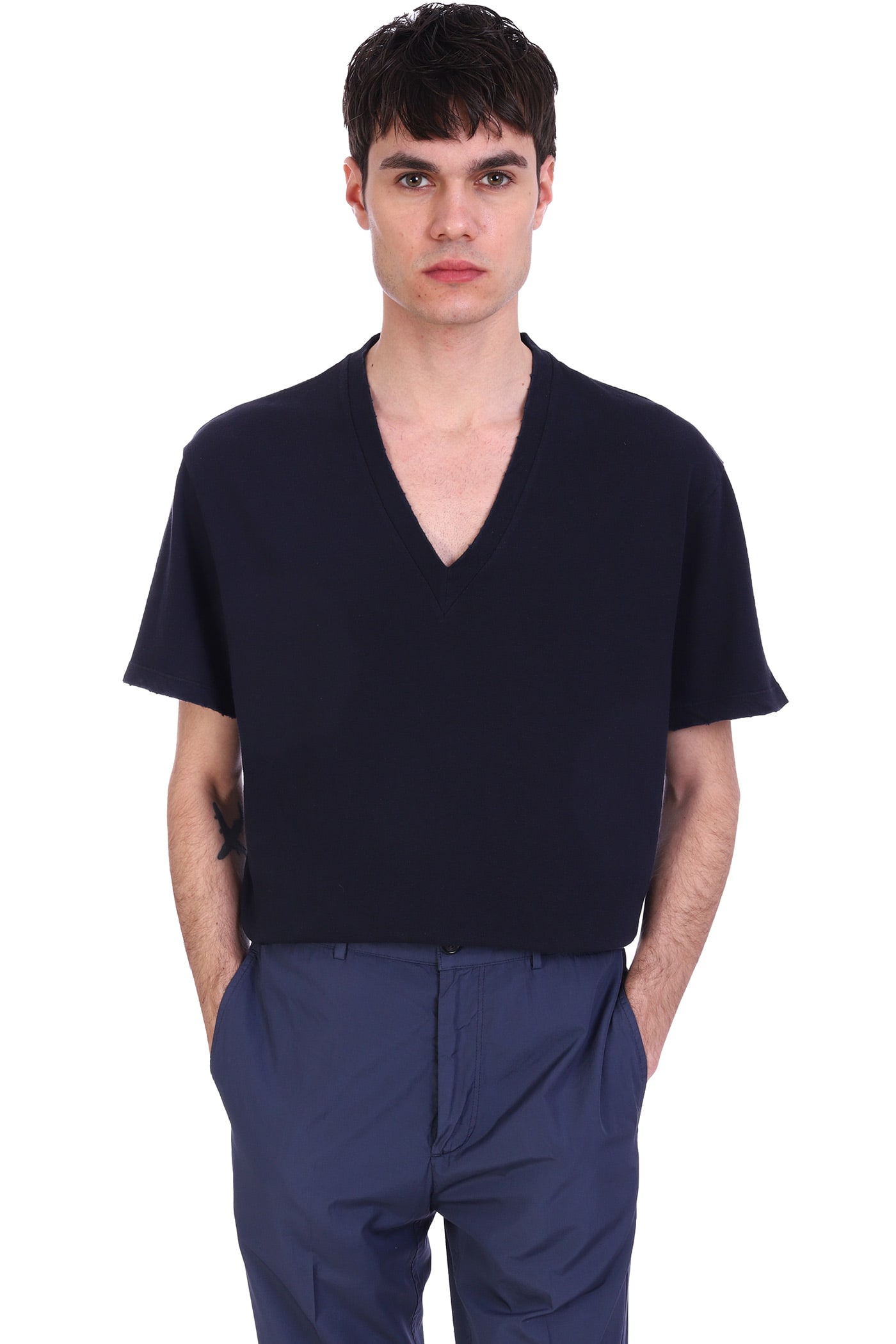 Mauro Grifoni T-shirt In Blue Cotton