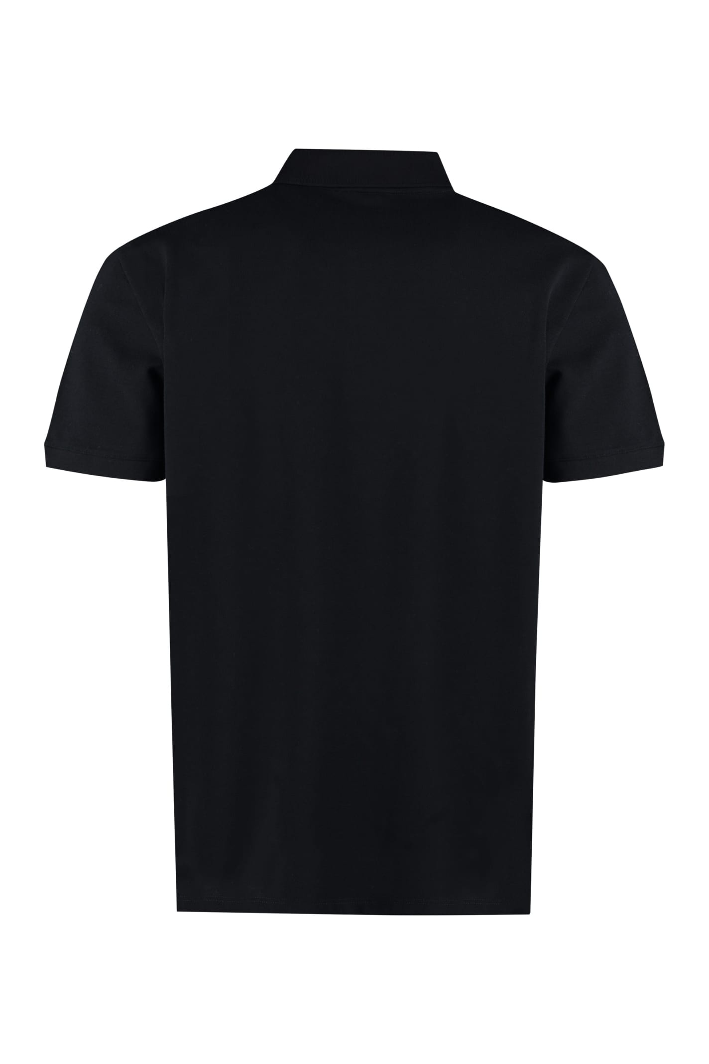 Shop Alexander Mcqueen Cotton-piqué Polo Shirt In Black