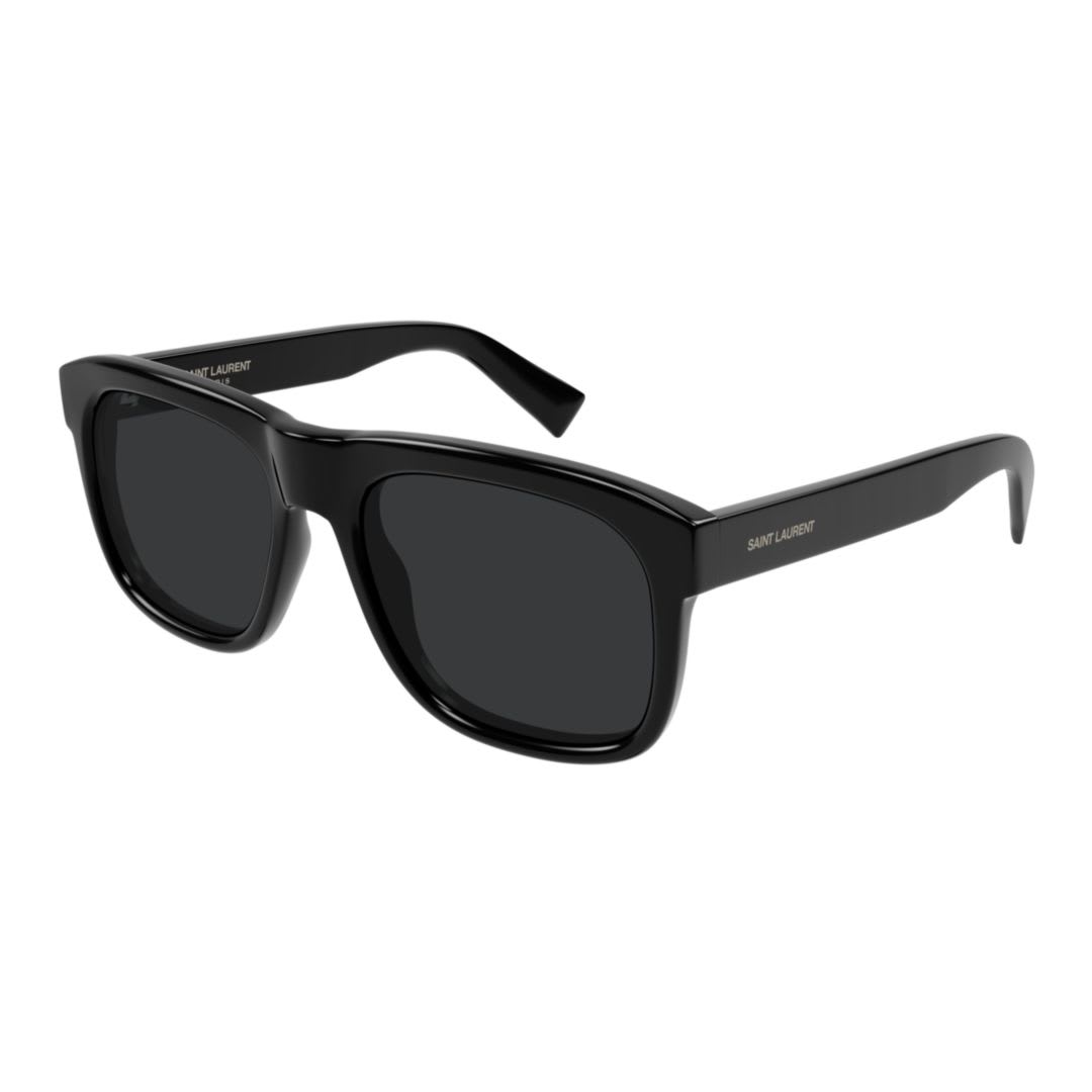 Saint Laurent Sl 790 Linea Corner Angle 001 Black Crystal Sunglasses In Black