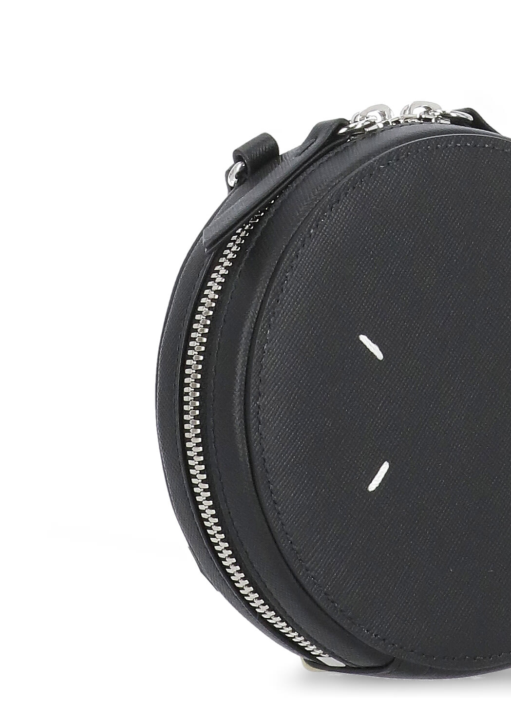 Shop Maison Margiela Mini Round Bag In Black