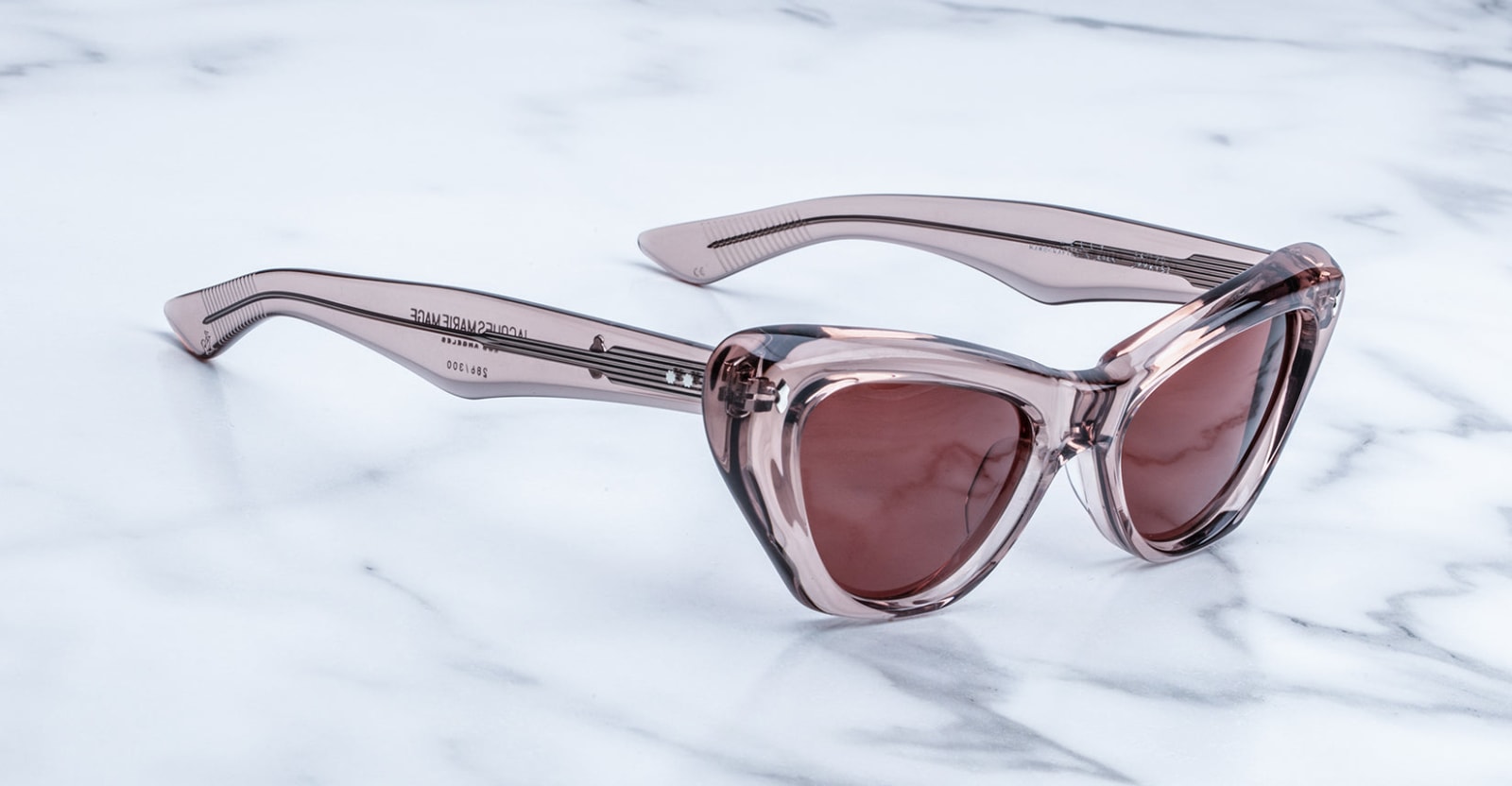Shop Jacques Marie Mage Kelly - Heather Sunglasses In Clear Pink