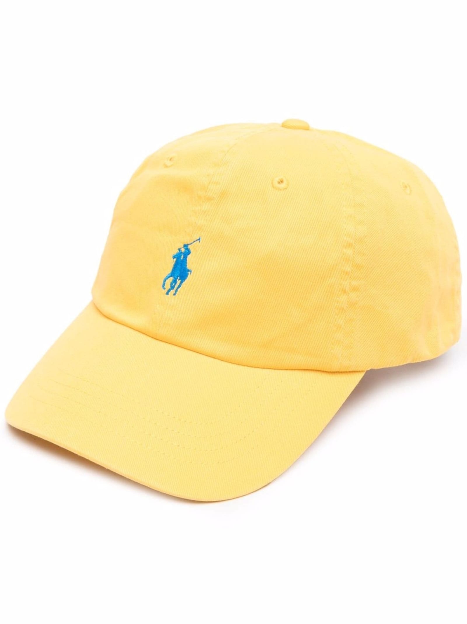 Ralph Lauren Yellow Baseball Hat With Contrasting Pony