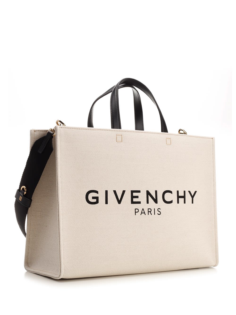 Shop Givenchy G Canvas Tote Bag In Beige/black