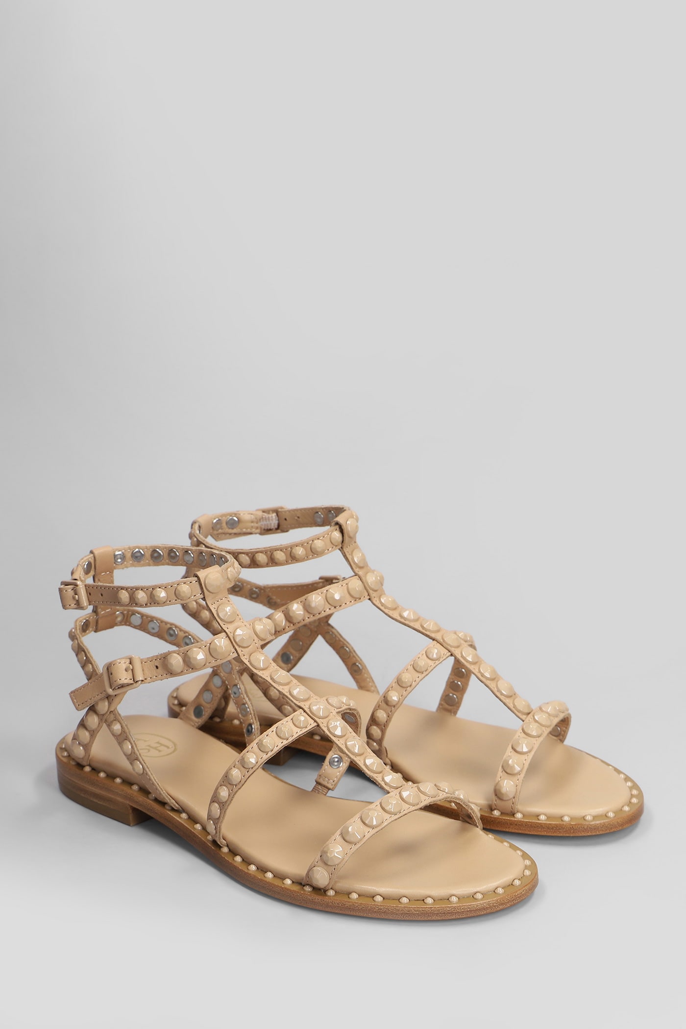 Ash Precious Flats In Powder Leather In Powder