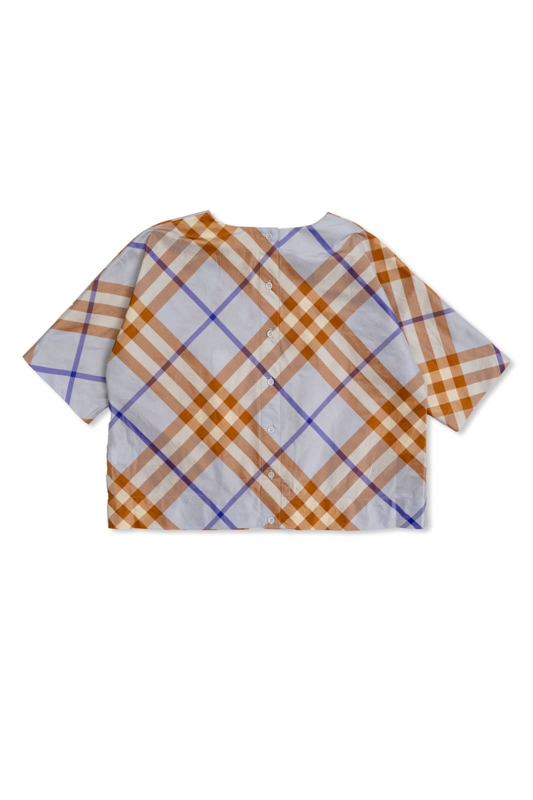 Burberry Checked Short-sleeved T-shirt In Multicolour