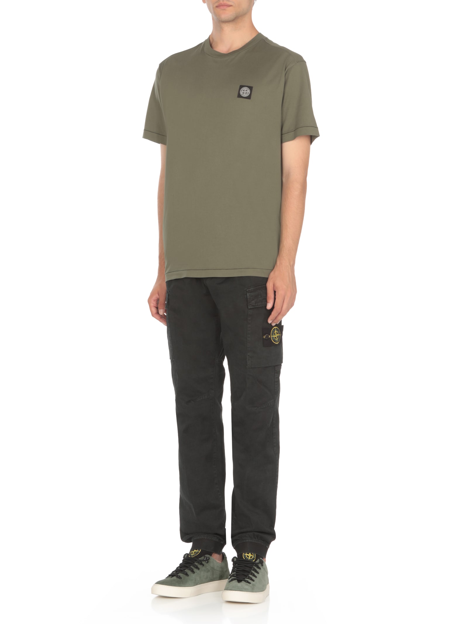 Shop Stone Island T-shirt With Logo In Green