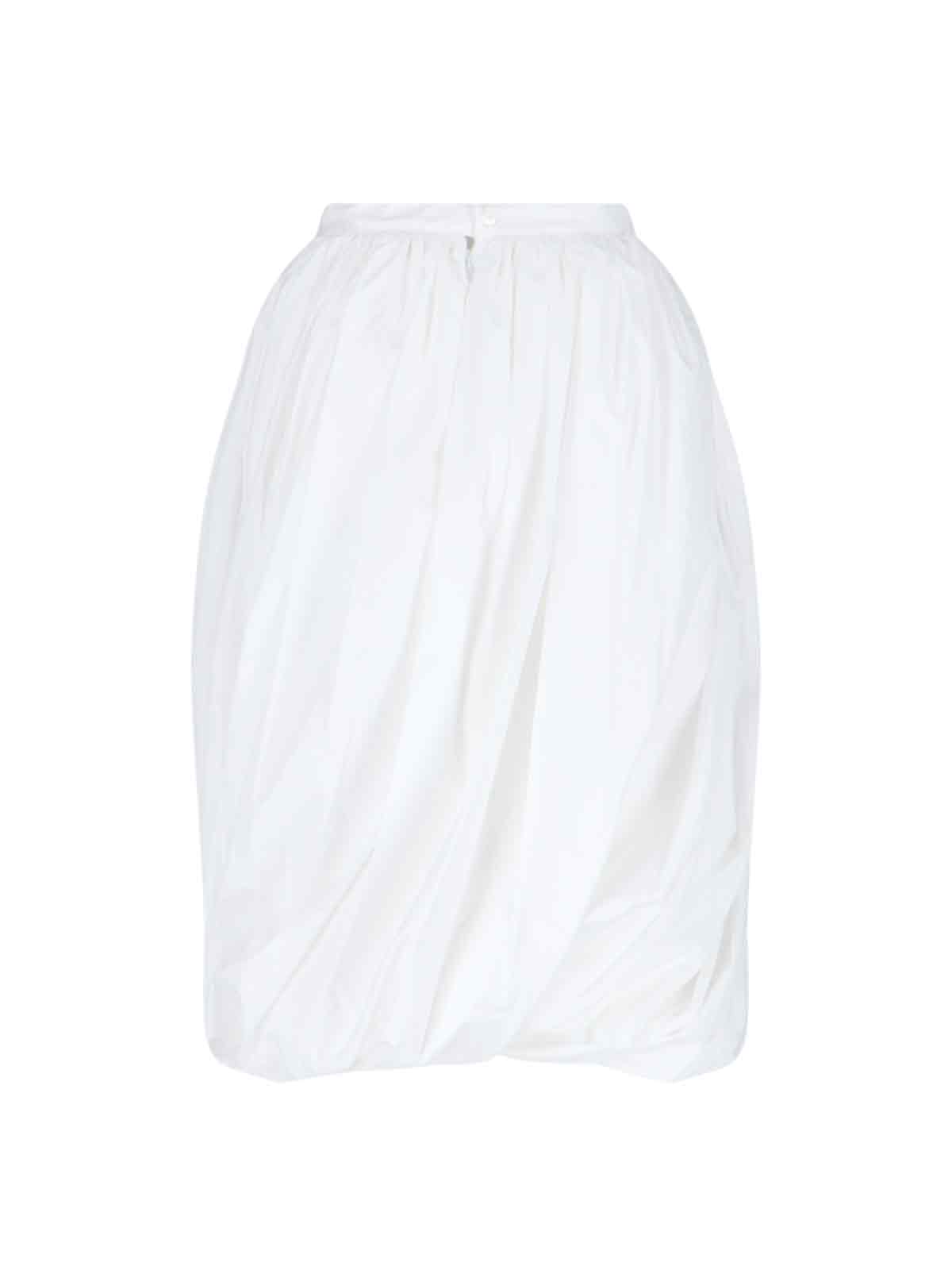 Shop Marni Balloon Midi Skirt In White