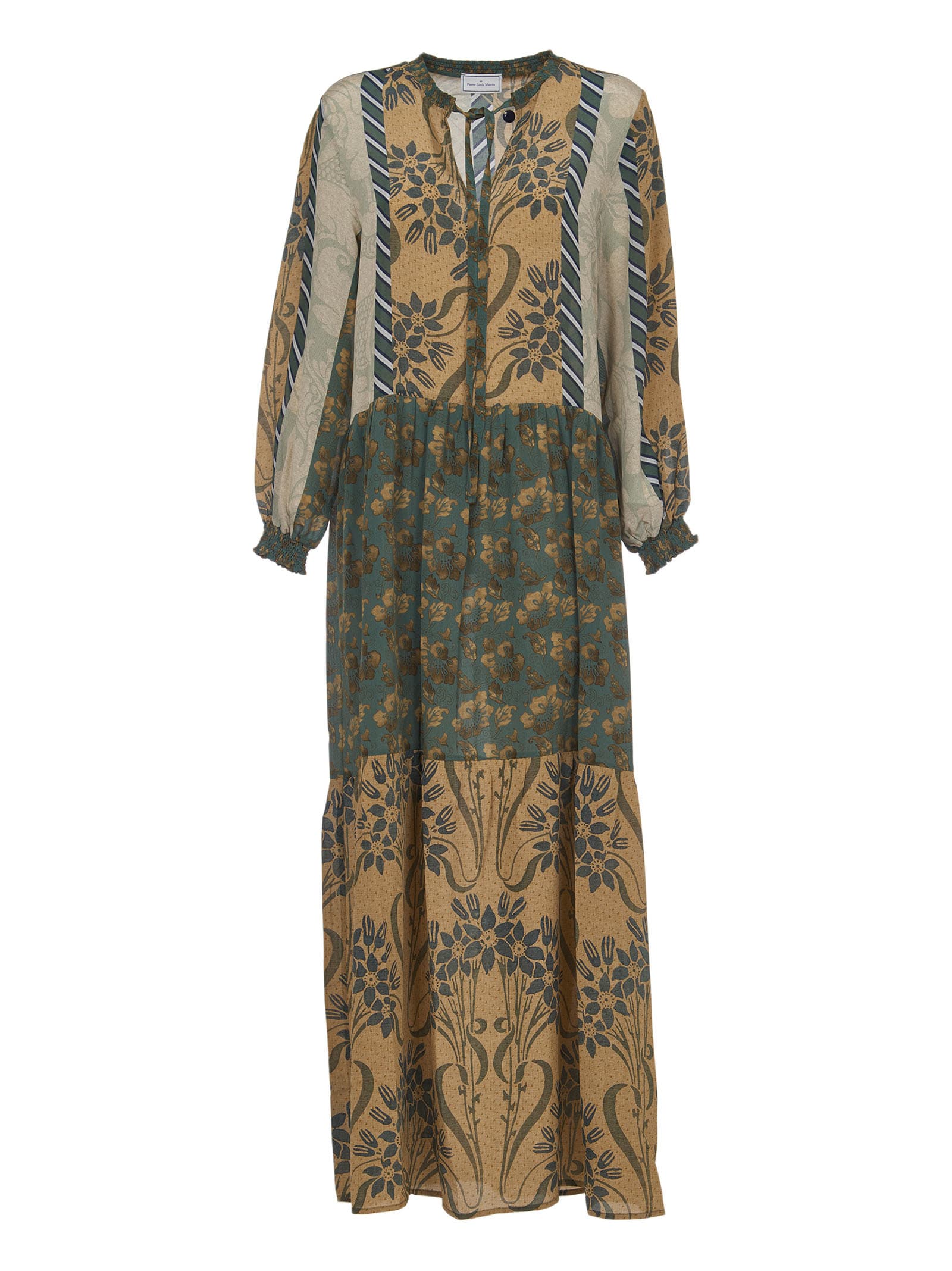 Pierre-Louis Mascia Silk Multicolor Long Dress