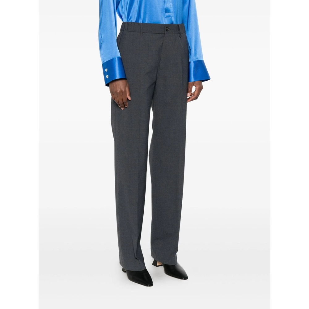 Covert Pressed-crease Trousers In Gray