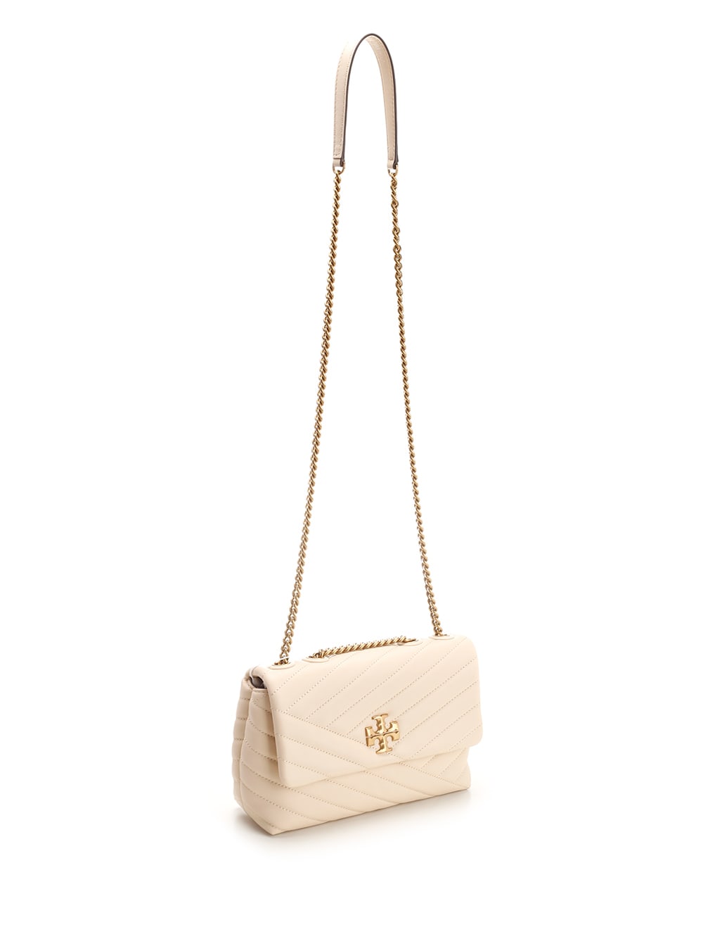 Shop Tory Burch Kira Shoulder Bag In Beige