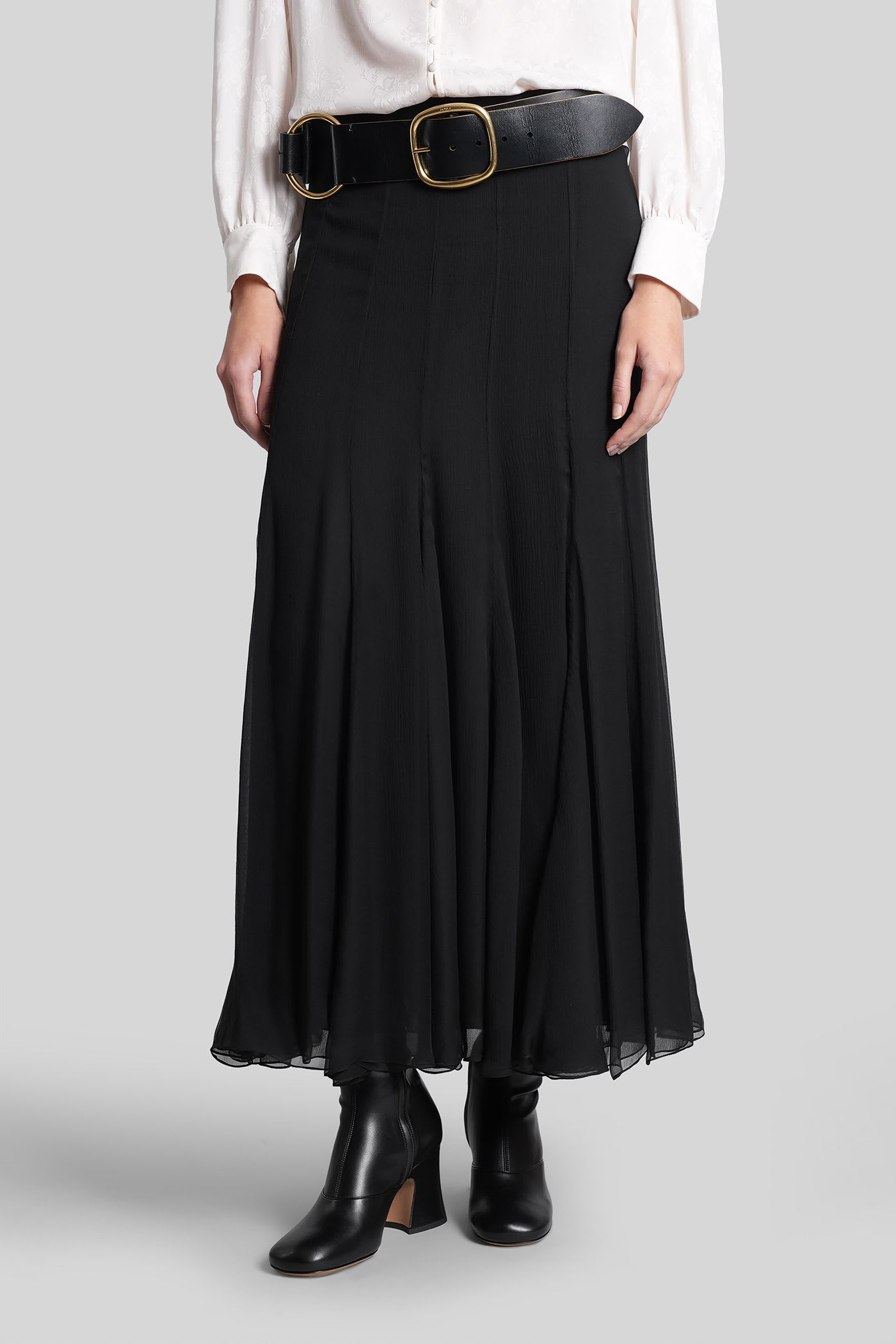Chloé Skirt In Black Silk In Black