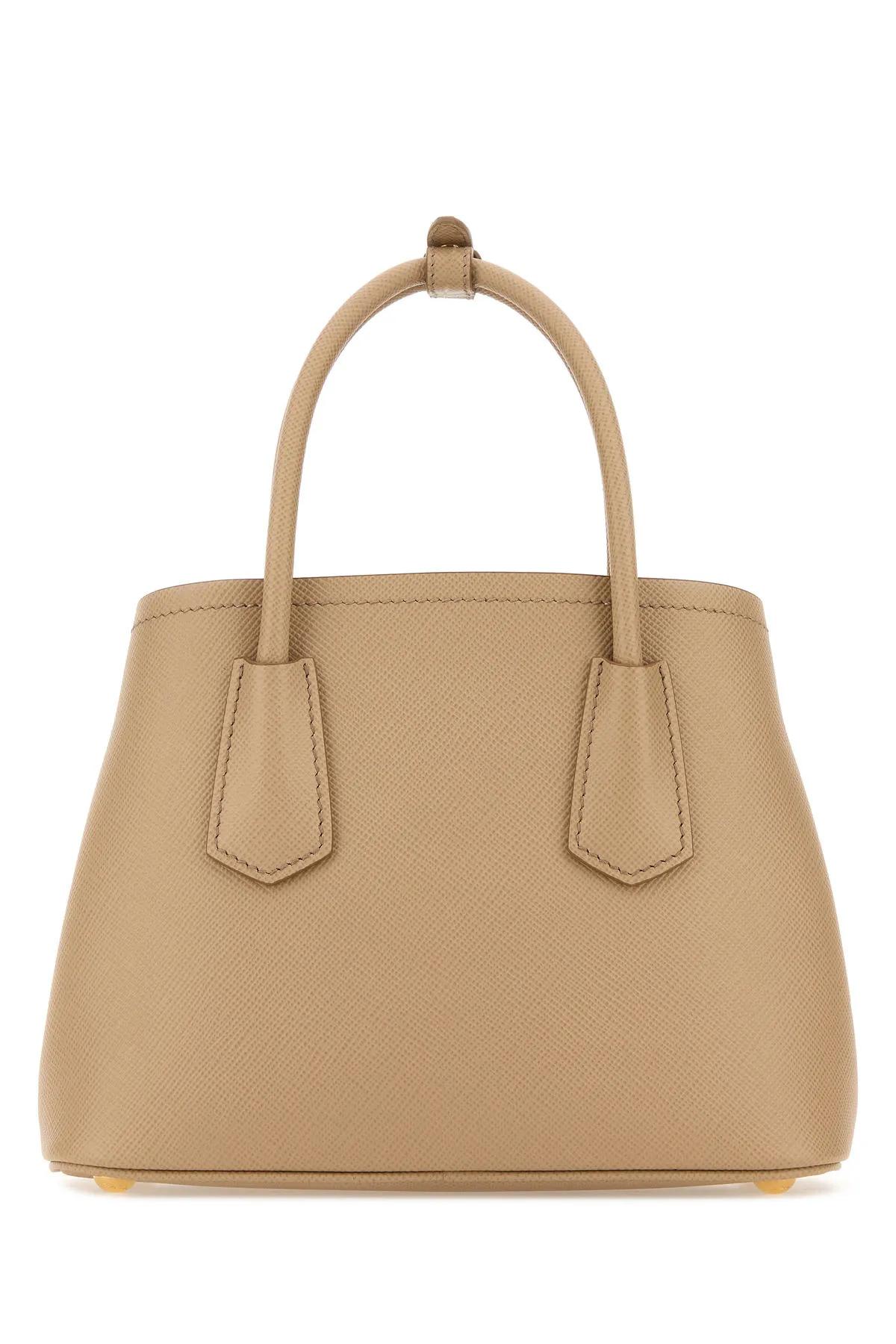 Shop Prada Sand Leather Handbag