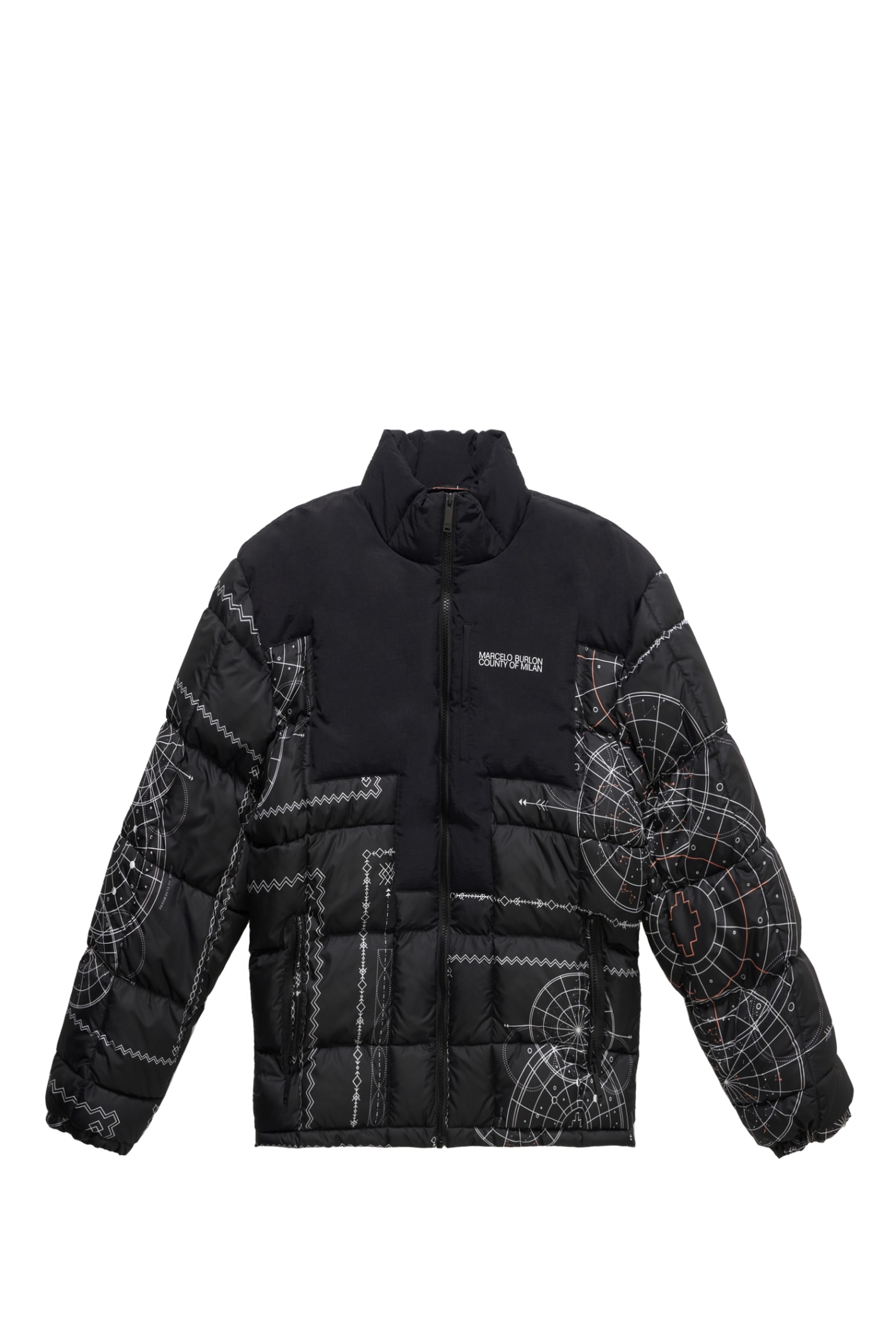 Marcelo Burlon Black astral Puffer Jacket