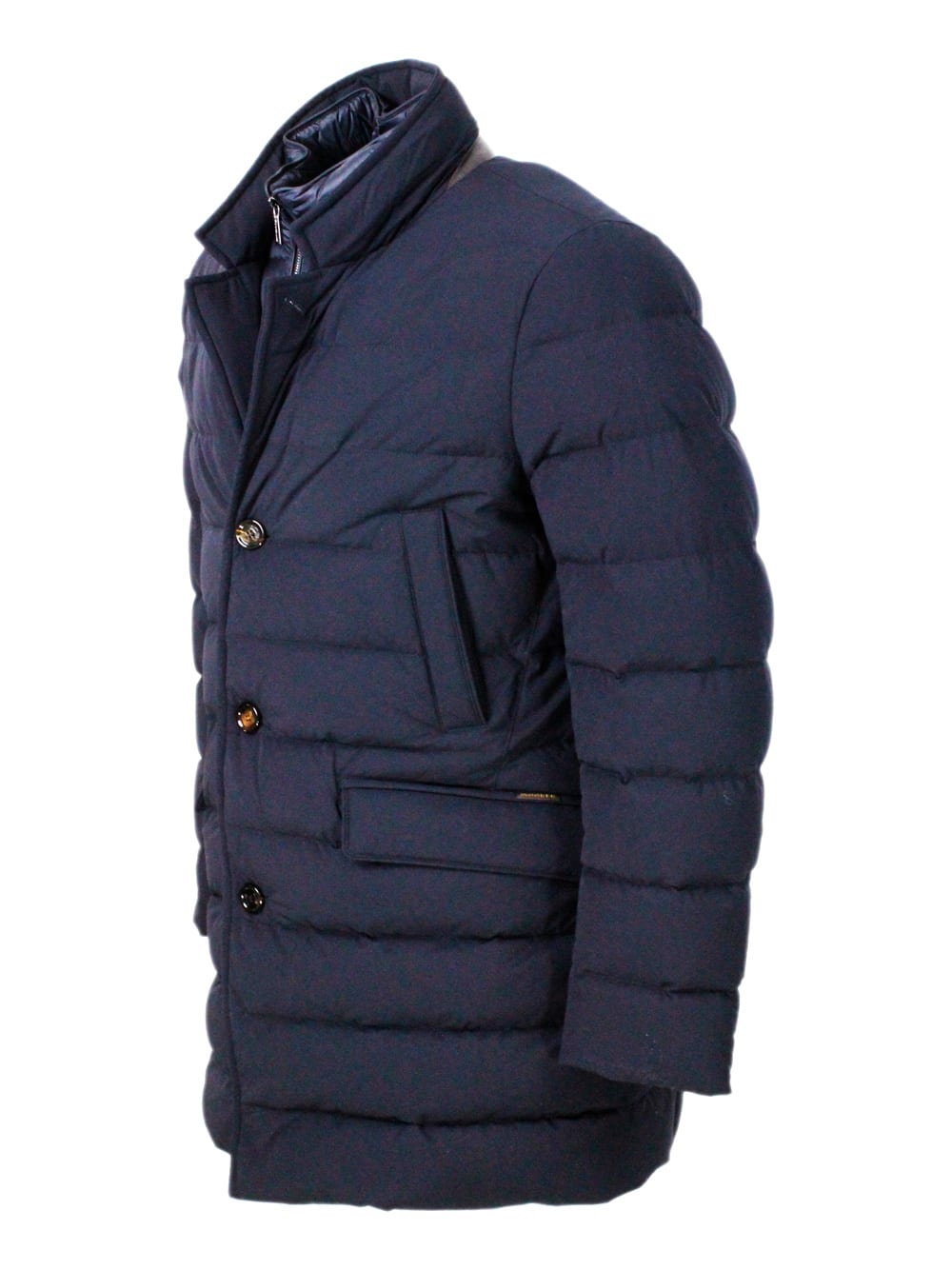 Shop Moorer Coat In Dark Blu