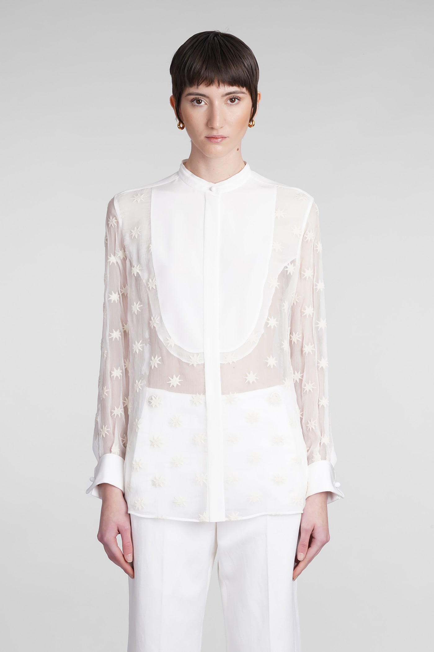 CHLOÉ SHIRT IN WHITE SILK