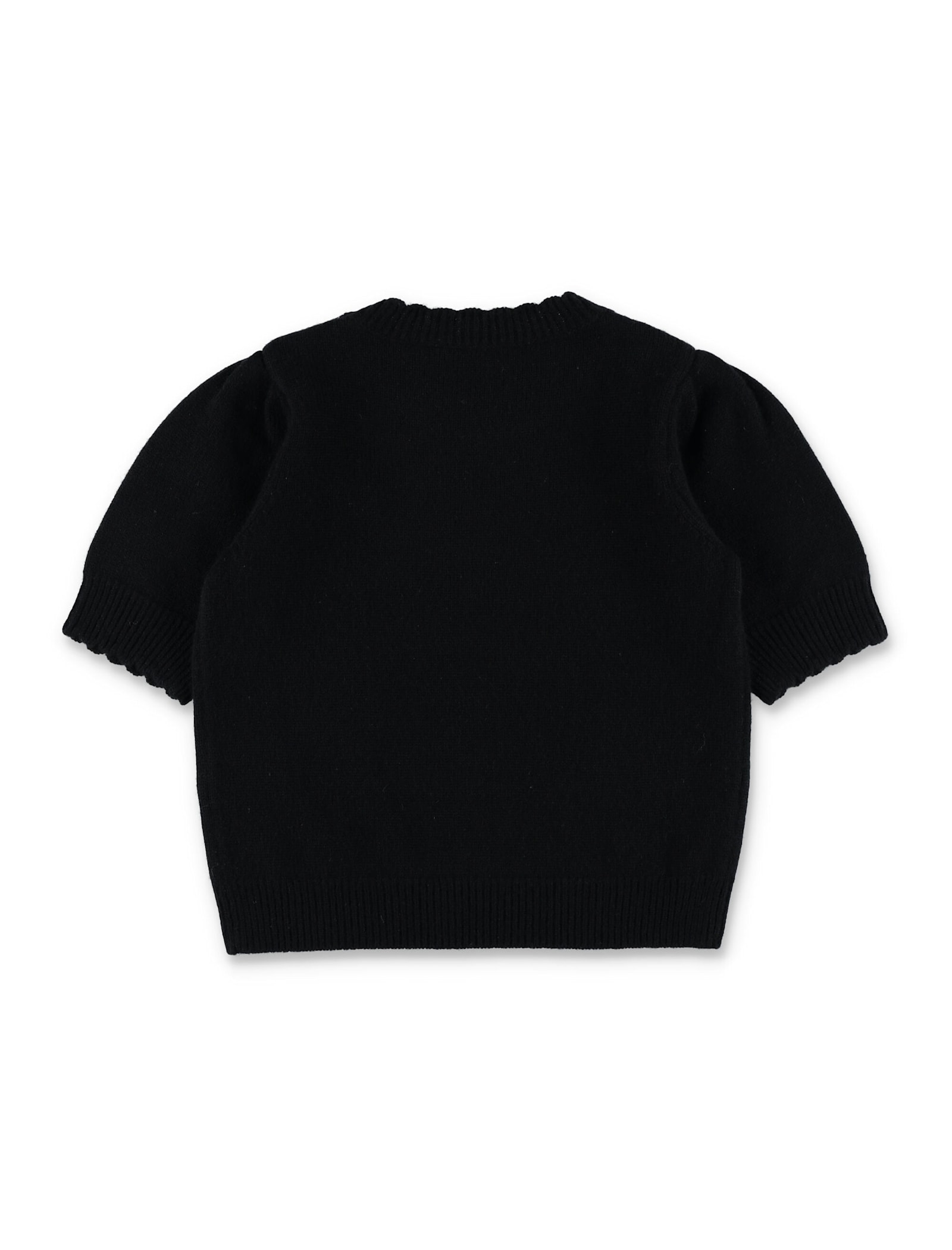 Bonpoint Kid -  Justine Hand-embroidered Sweater With Rhinestones And Pearls In Black