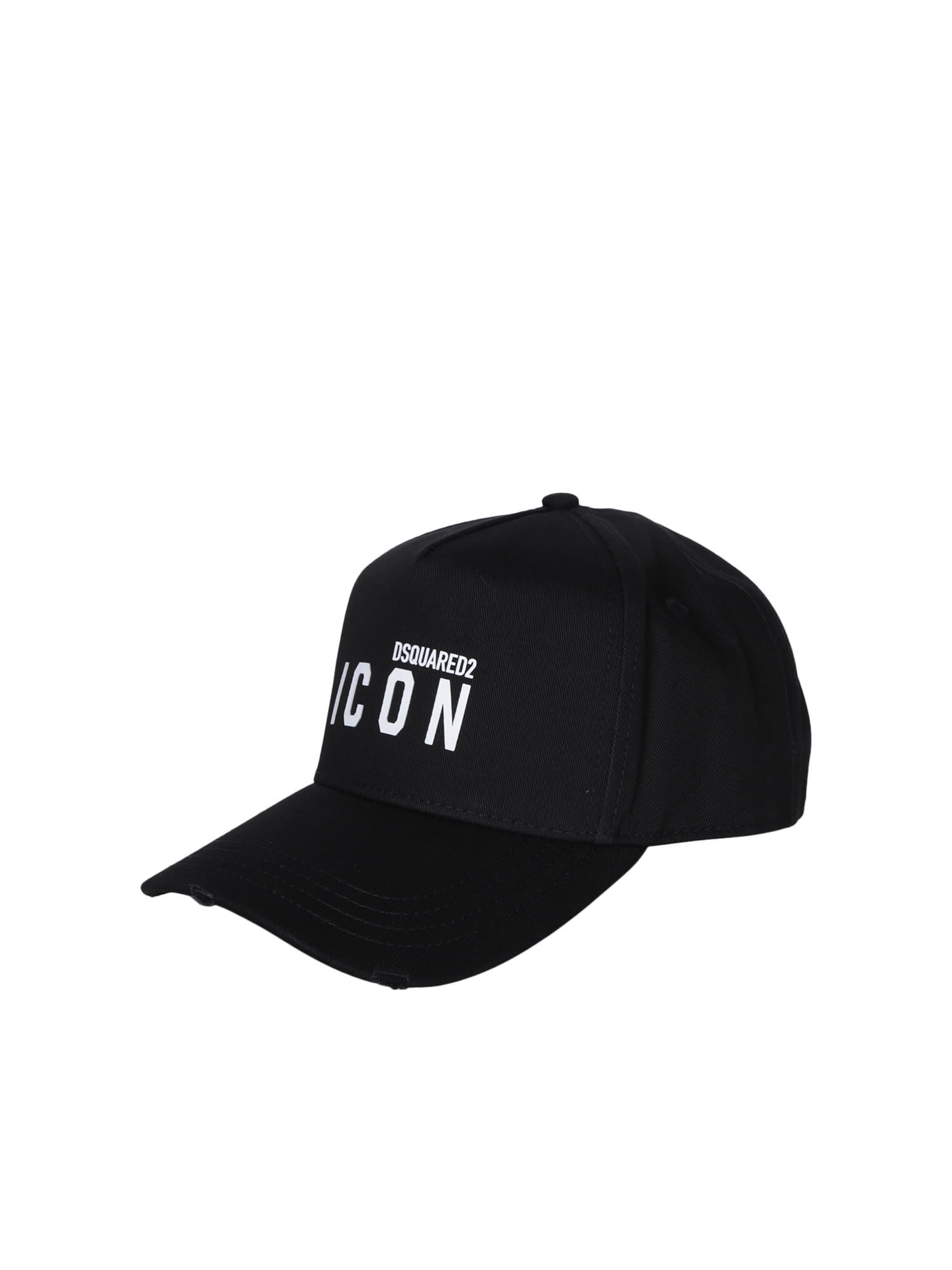 Shop Dsquared2 Be Icon Baseball Cap In Black