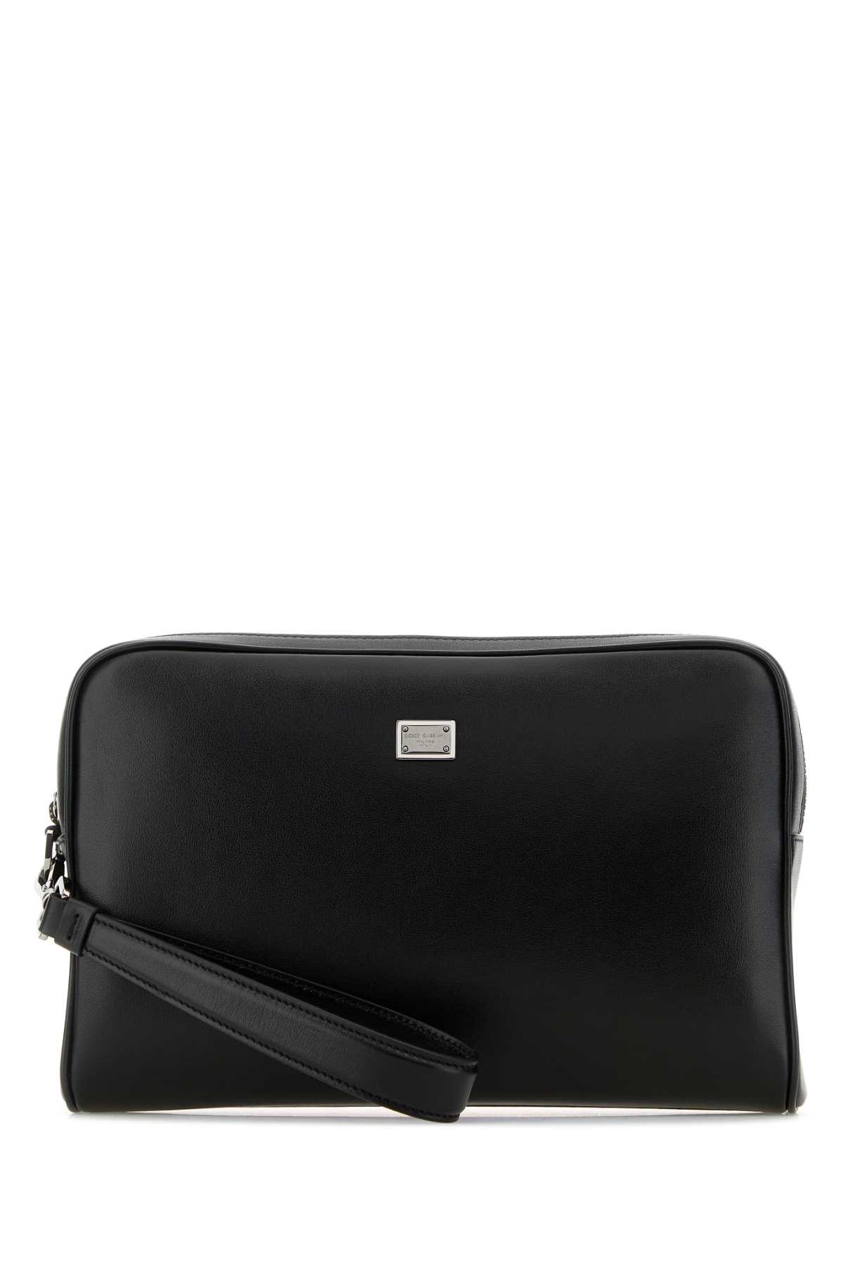 Dolce & Gabbana Black Leather Pouch