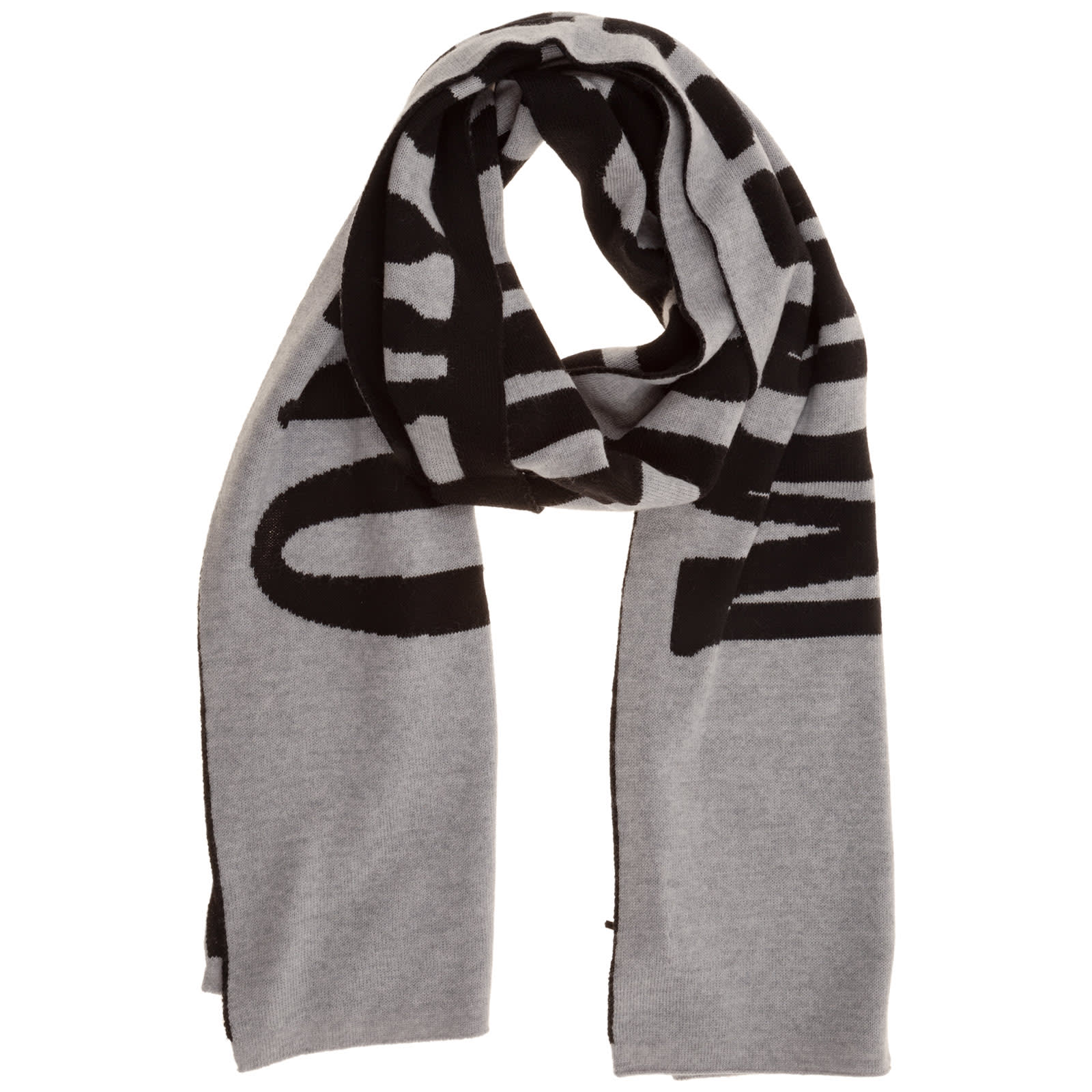 MOSCHINO DOUBLE QUESTION MARK WOOL SCARF,M524850125014