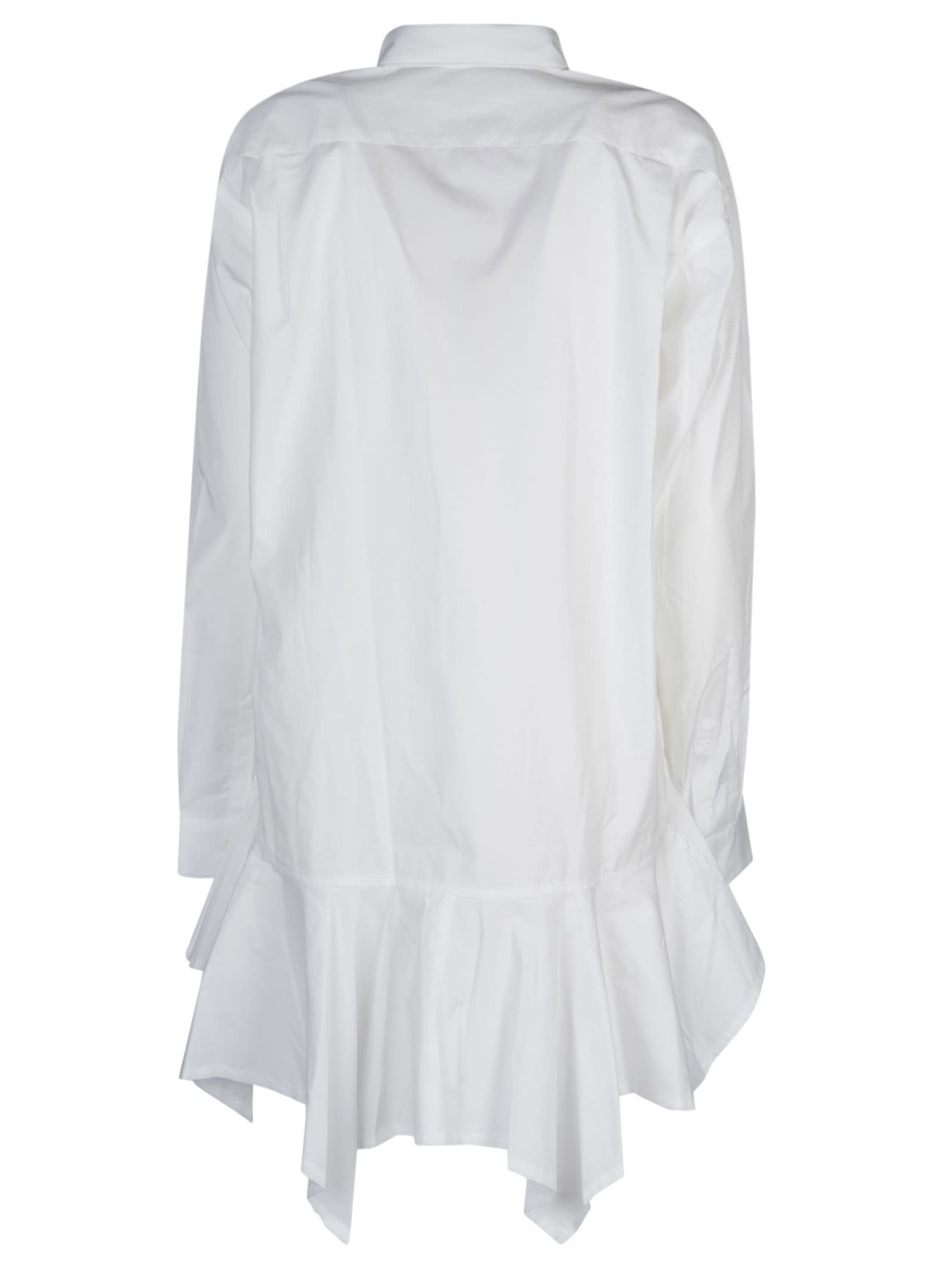 Shop Comme Des Garçons Shirt Ruffled Shirt In White