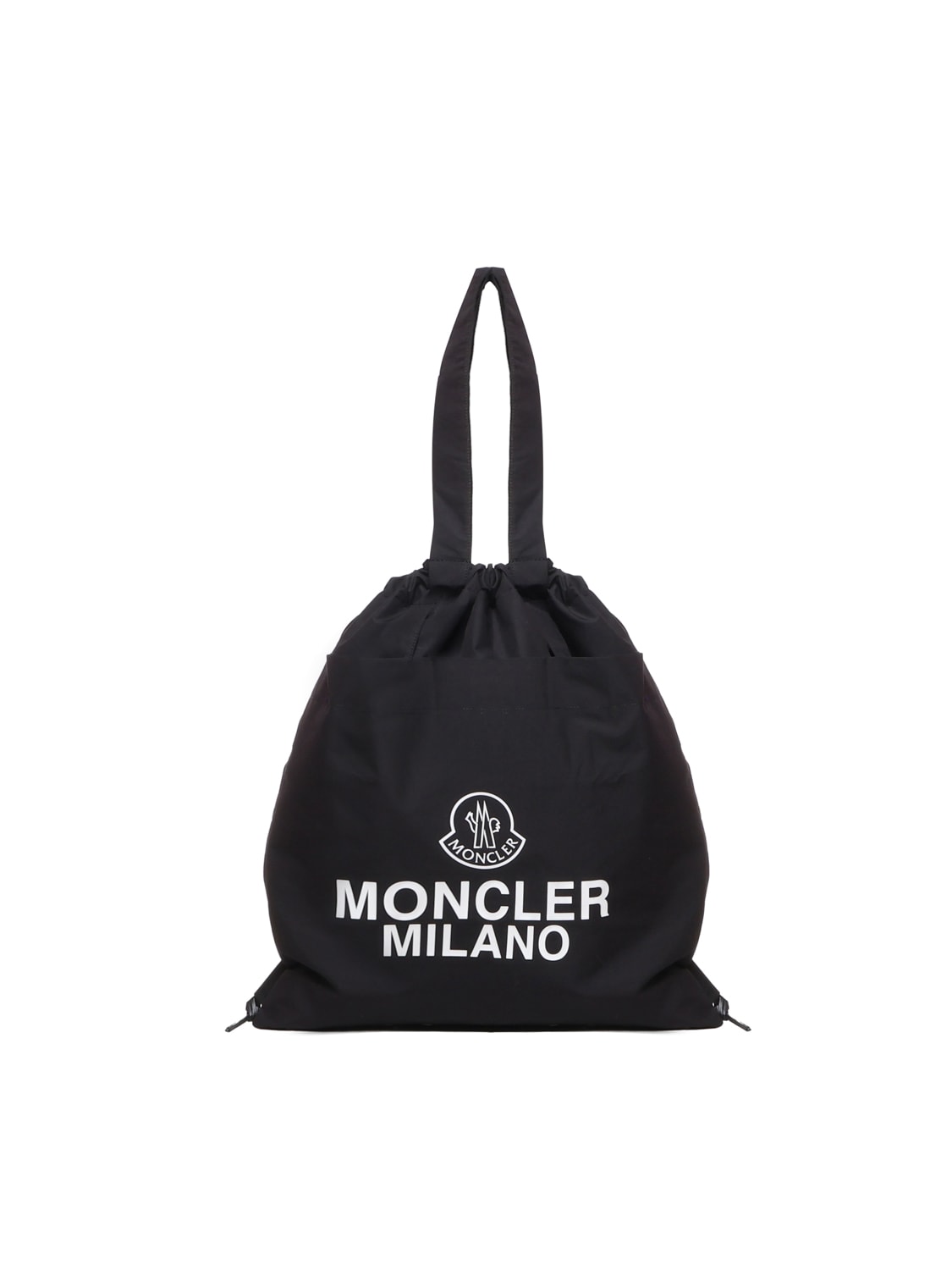 Moncler Aq Drawstring Tote Bag In Black