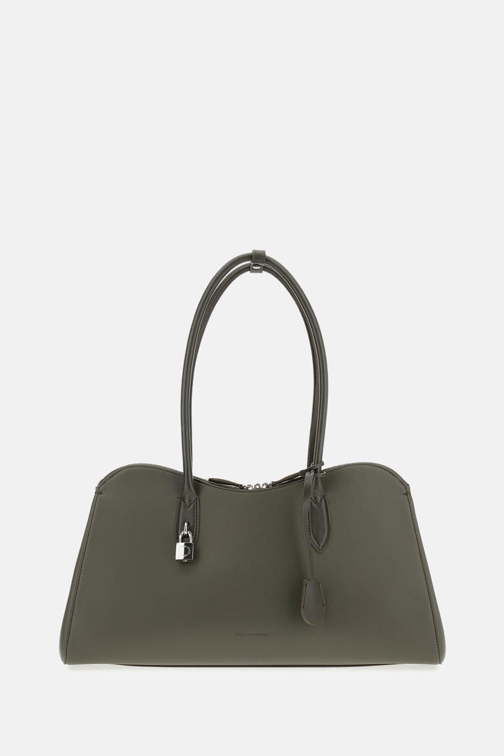 Stella Mccartney Ryder Shoulder Bag Featuring Lock Detail In Gray