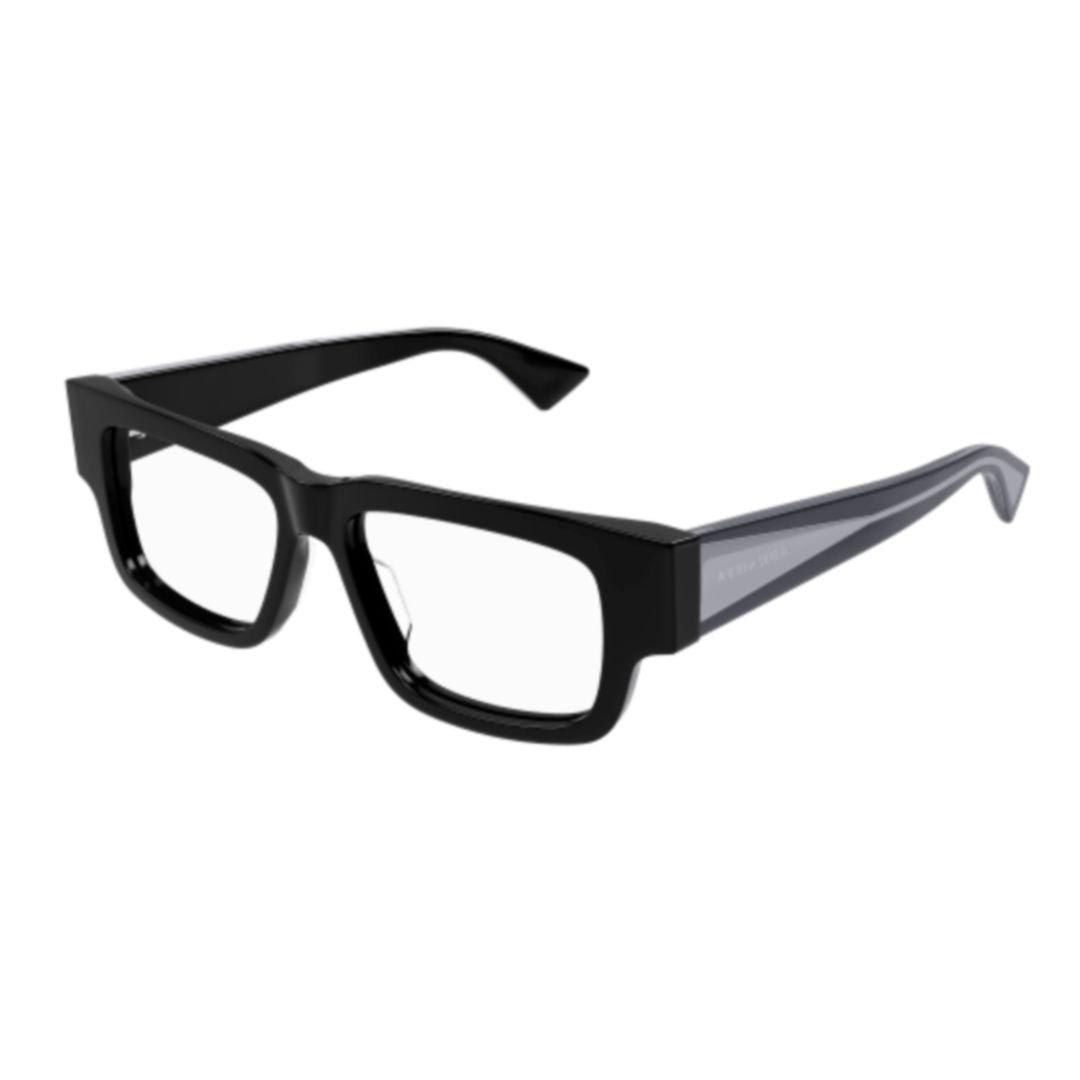 Shop Bottega Veneta Square Frame Glasses In 001 Black Grey Transparen