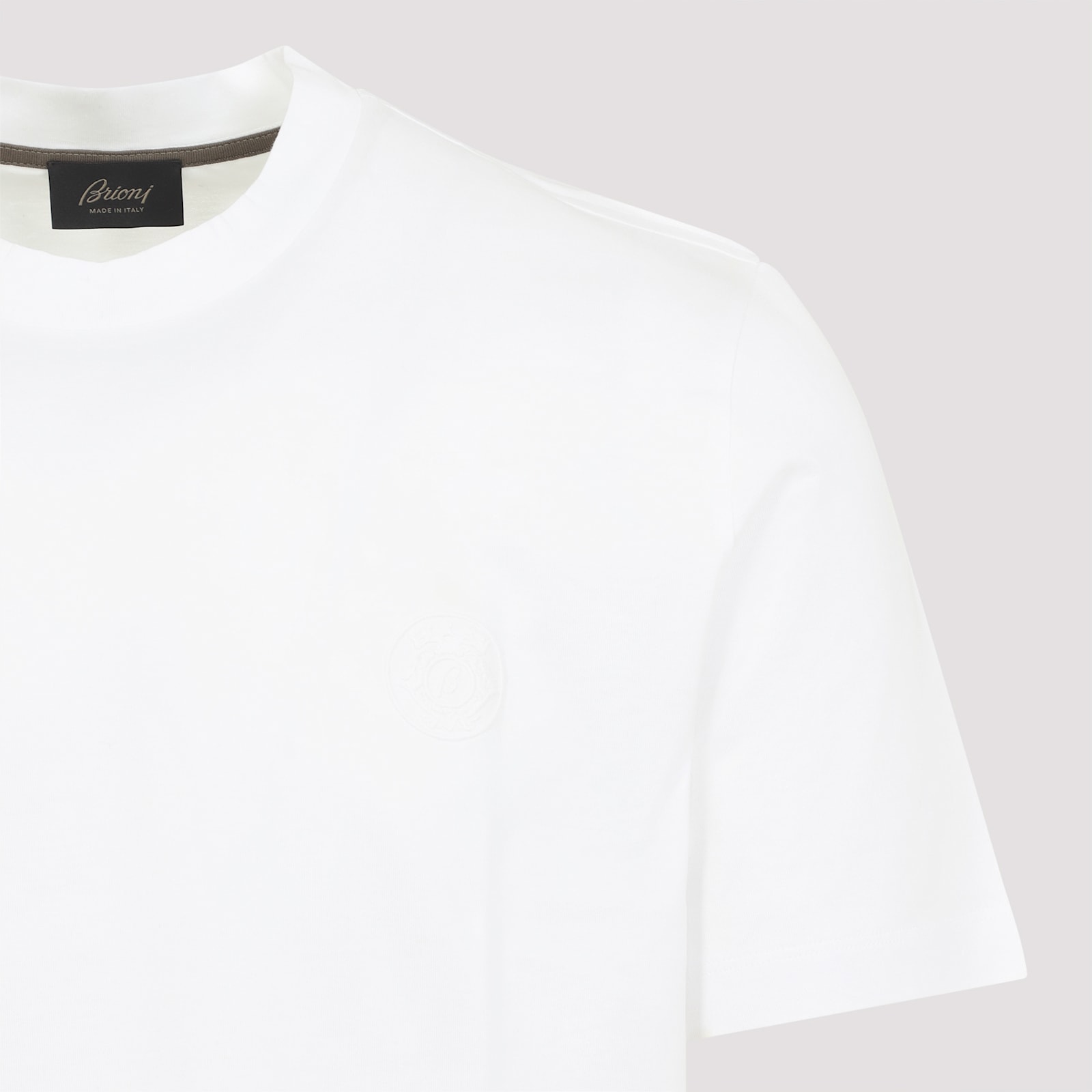 Brioni Classic Short-sleeve T-shirt With Logo Detail In White