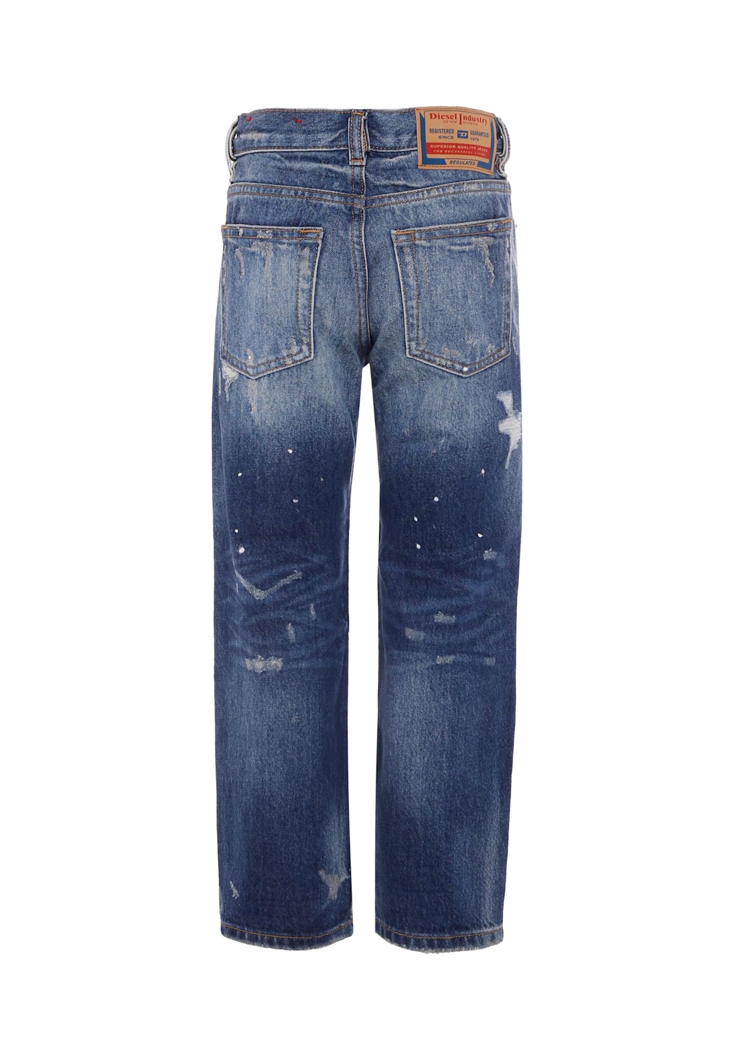 Diesel Denim Jeans For Boy With Logo In Blue