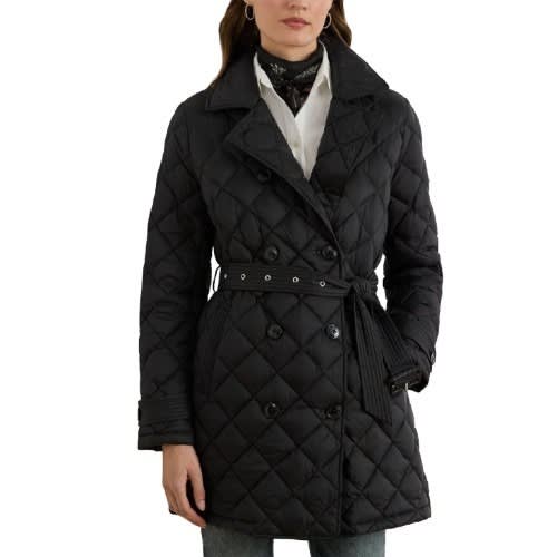 Ralph Lauren Bl Sf Pf 32 Insulated Coat In Black