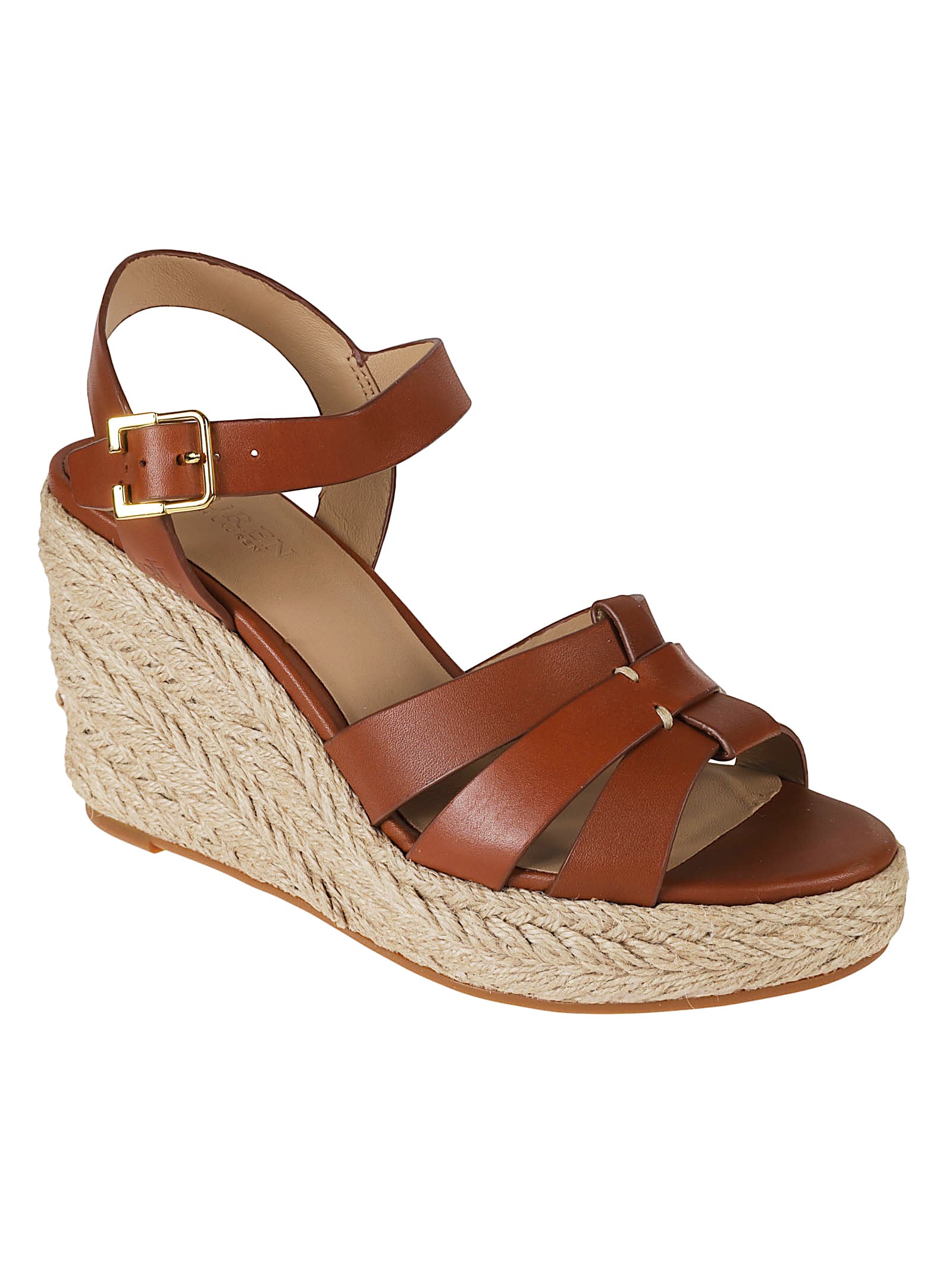 Ralph Lauren Soffia Platform Espadrillas In Lauren Tan