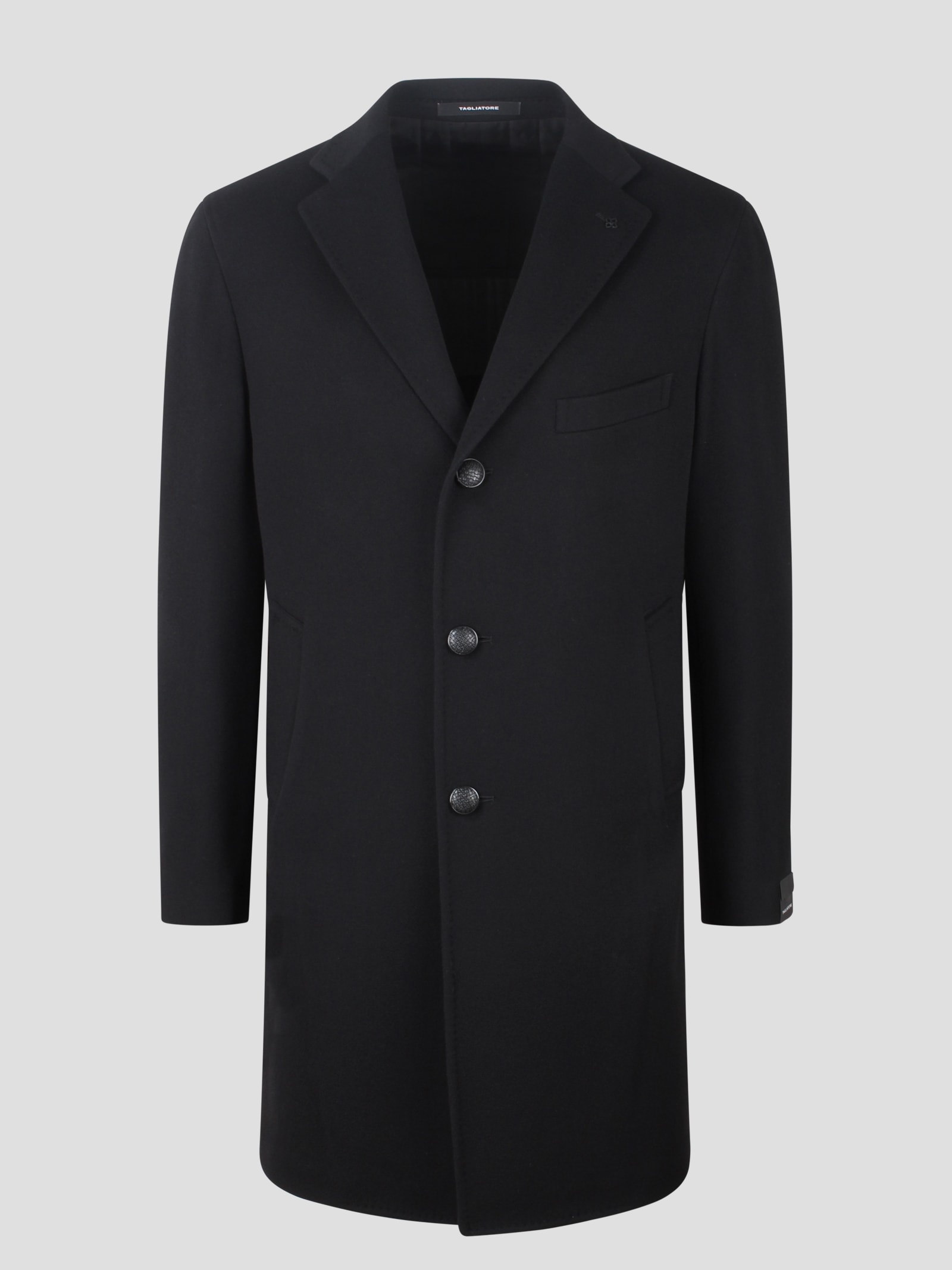 Shop Tagliatore Classic Coat In Black