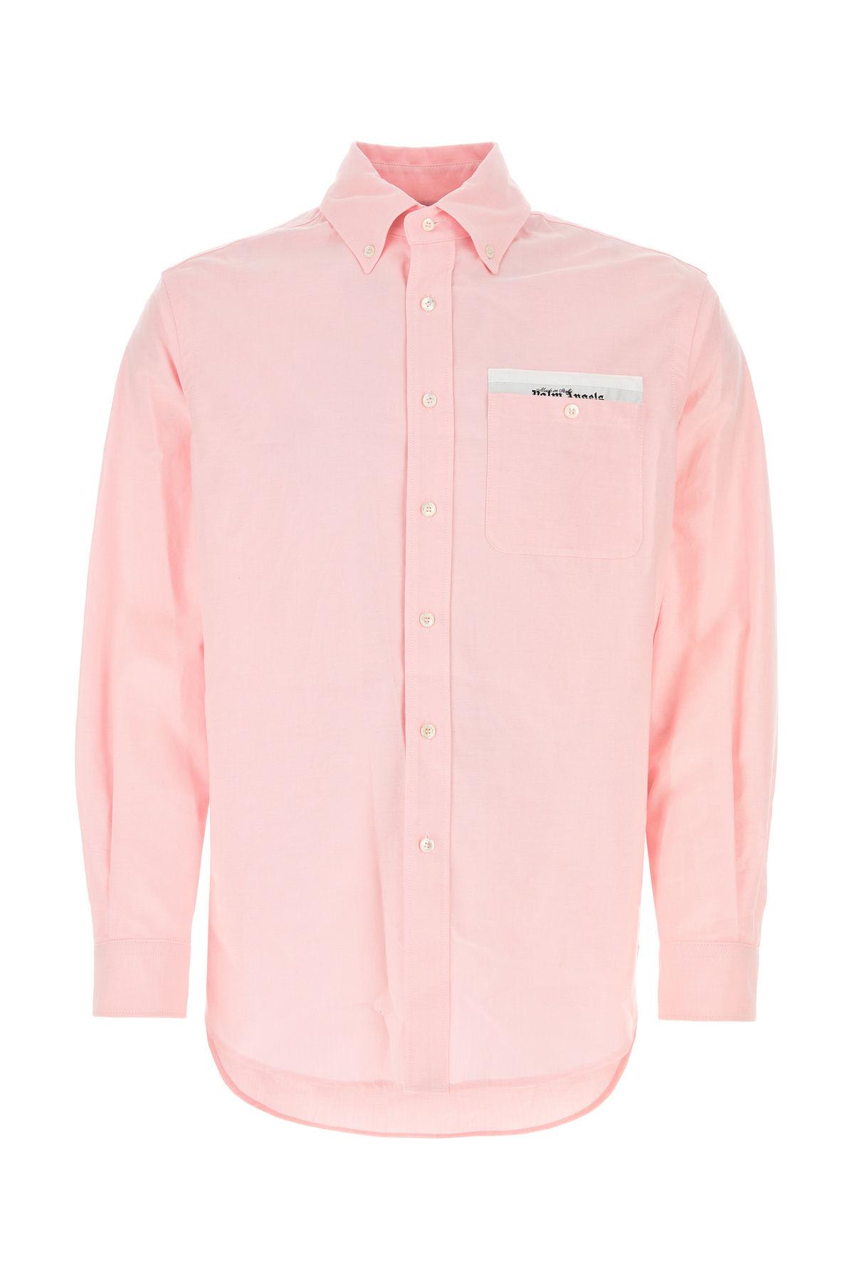 Shop Palm Angels Pink Cotton Shirt