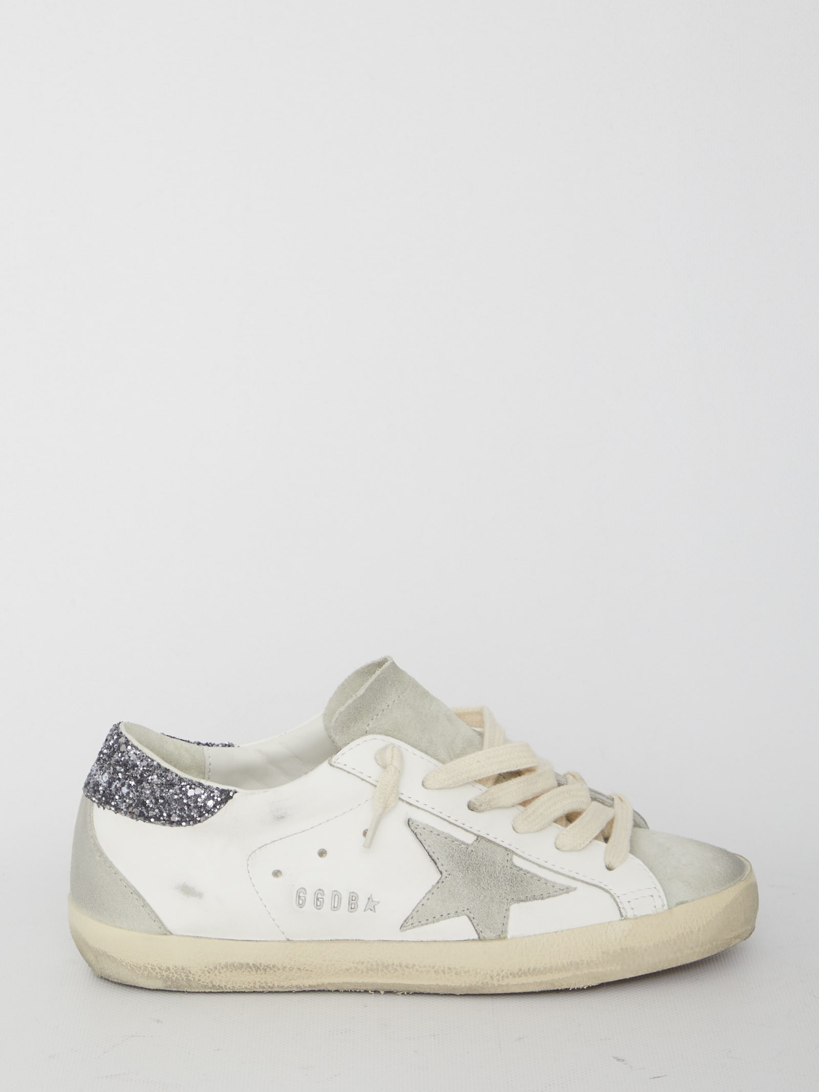 Shop Golden Goose Super-star Sneakers In White Ice Grey