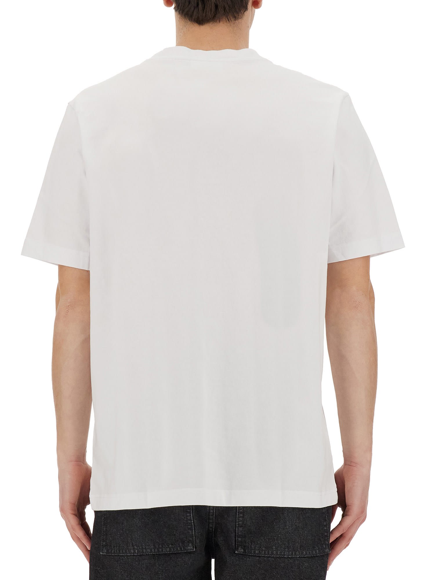 Shop Maison Kitsuné T-shirt With Fox Patch In White