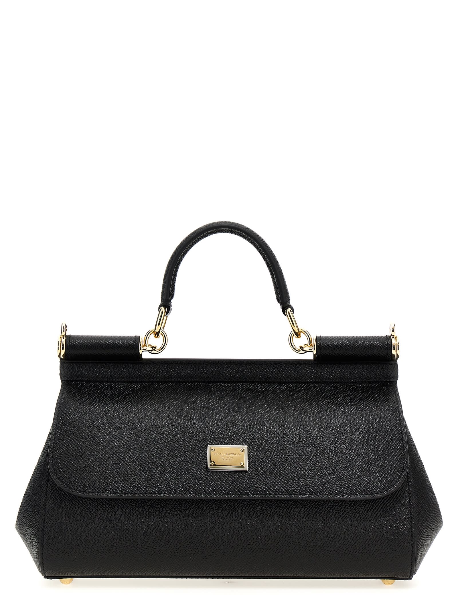 Shop Dolce & Gabbana Sicily Handbag In Black