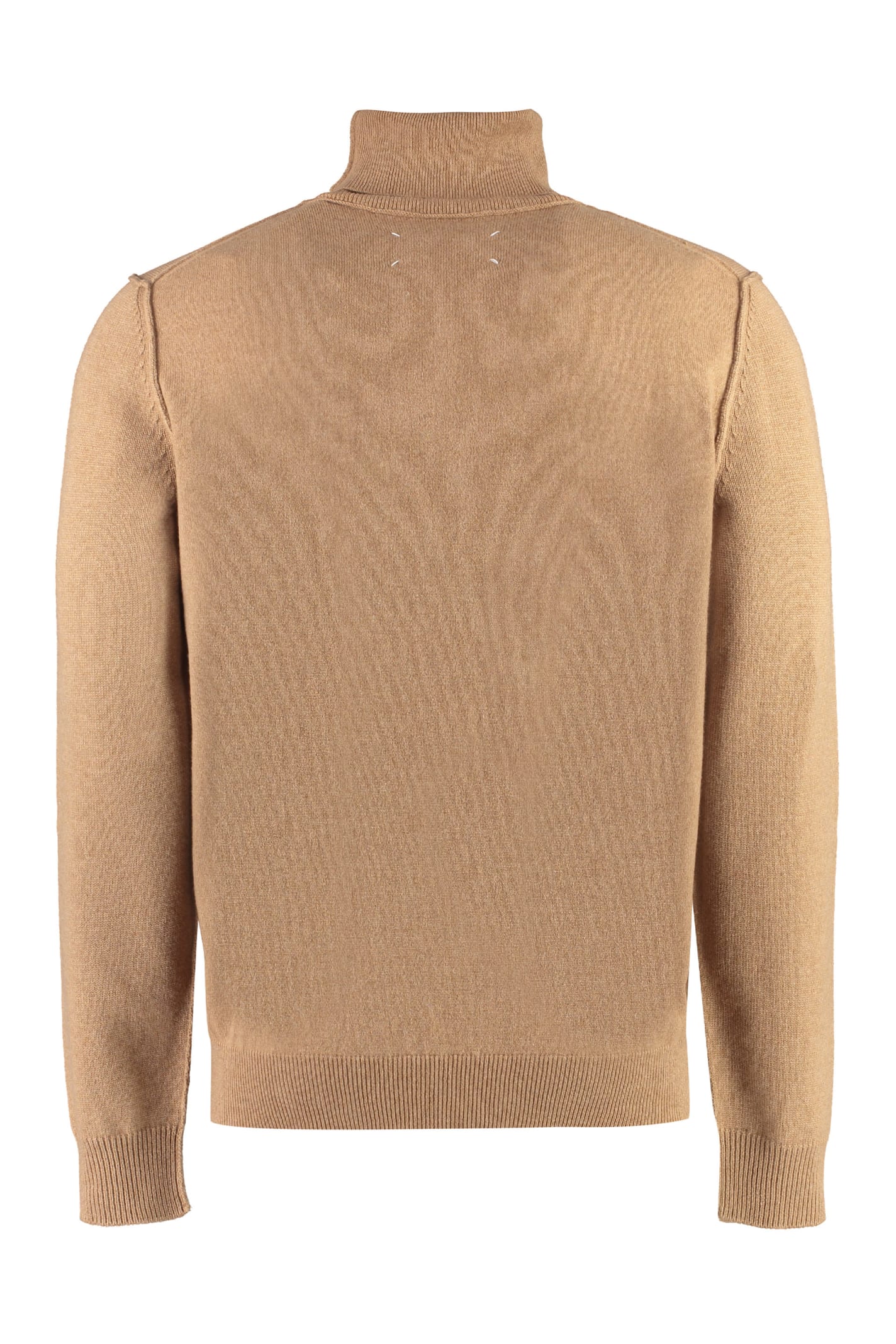 Shop Maison Margiela Cashmere Turtleneck Sweater In Camel