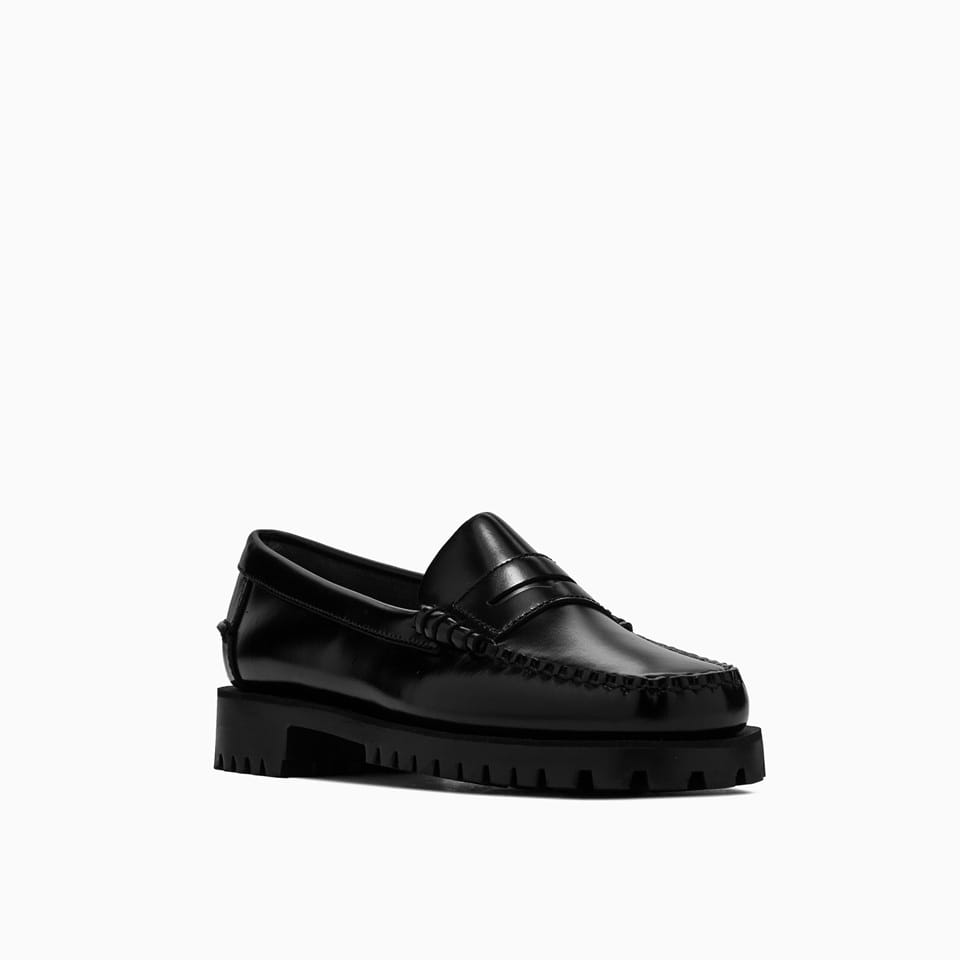 Shop Sebago Dan Lug Moccasins 7002ij0 In Black