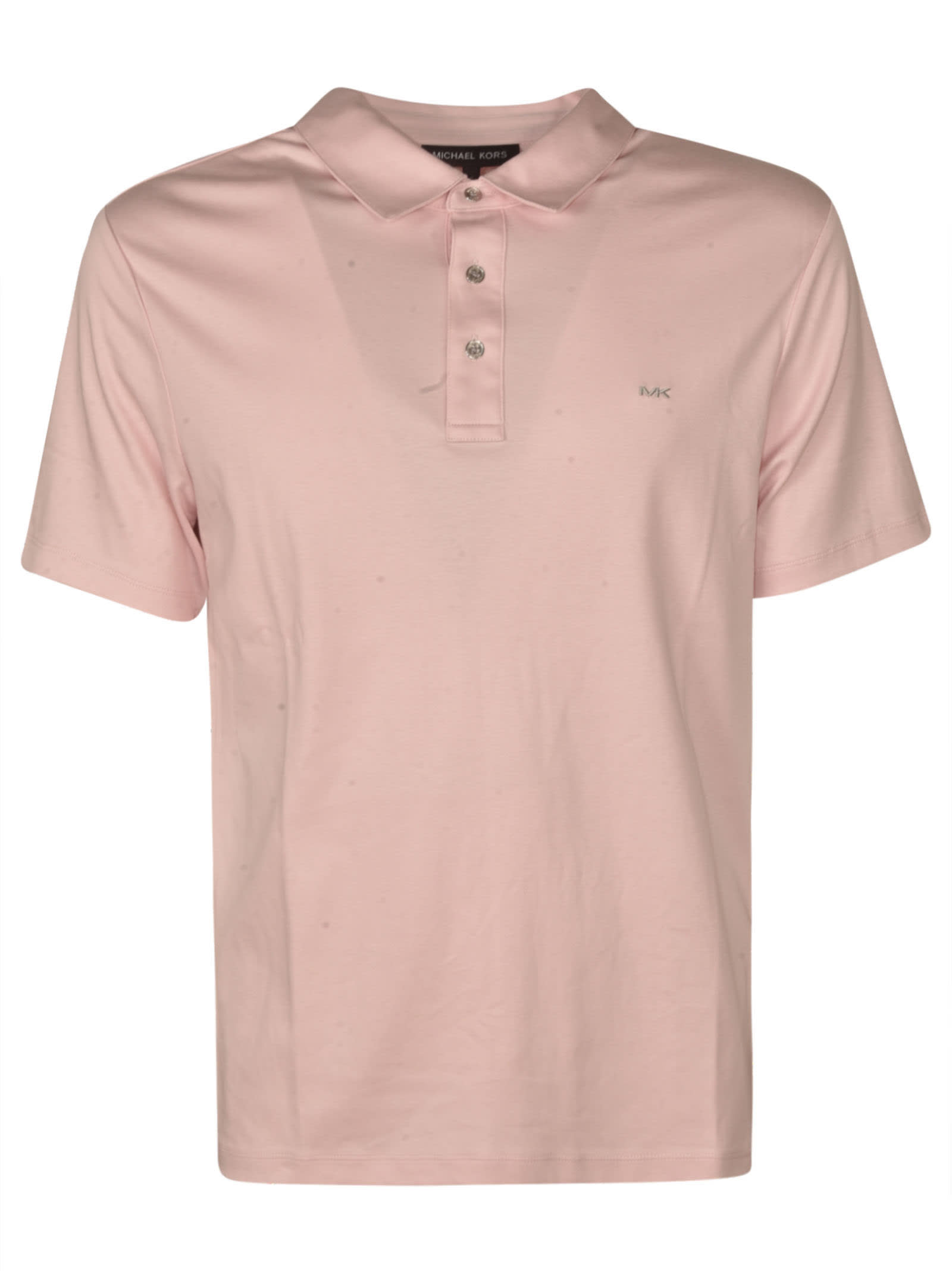 Shop Michael Kors Logo Embroidered Polo Shirt In Pink