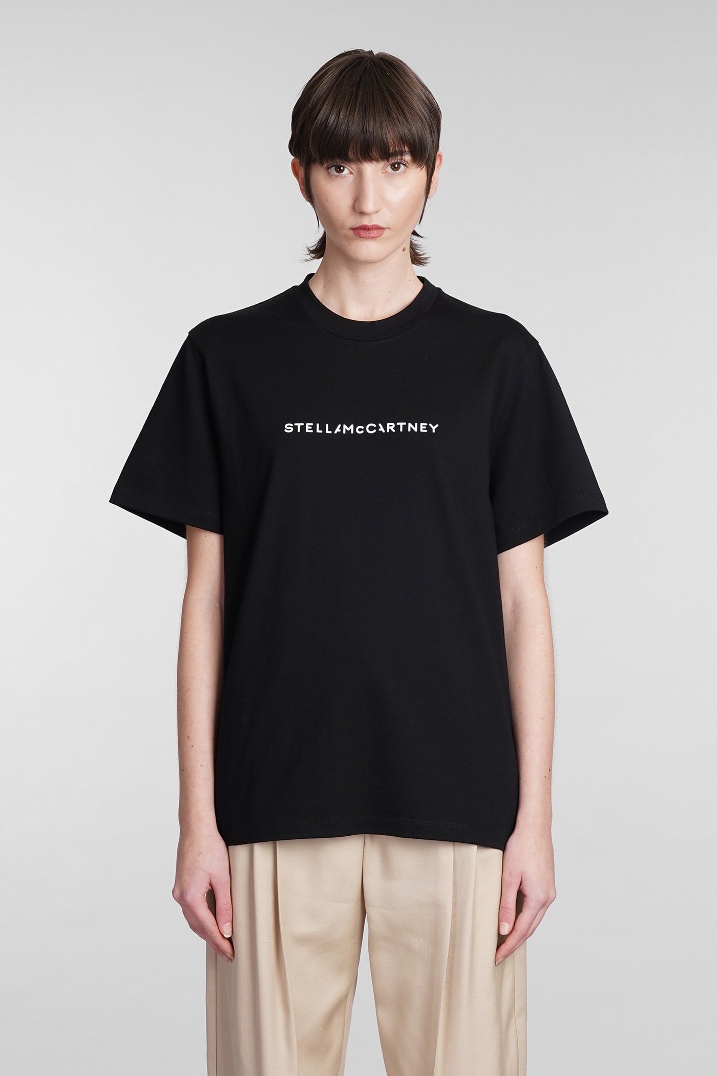 Stella Mccartney T-shirt In Black Cotton