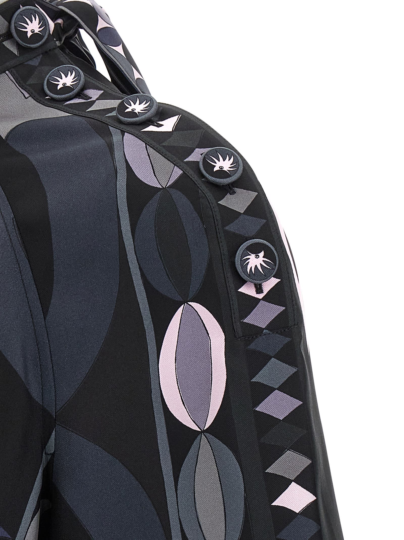 Pucci Patterned Dress Dresses Multicolor In Multi