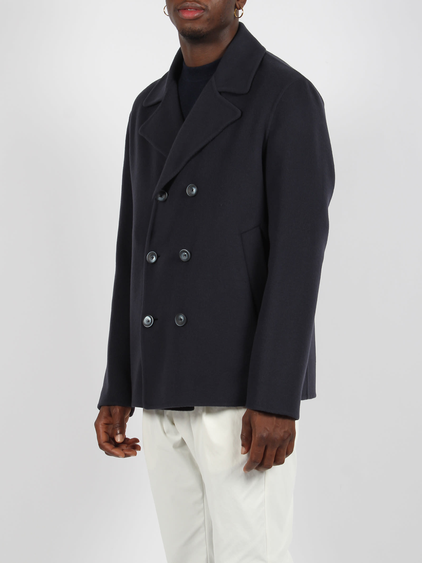 HERNO NEW MODERN DOUBLE RESORT PEA COAT 