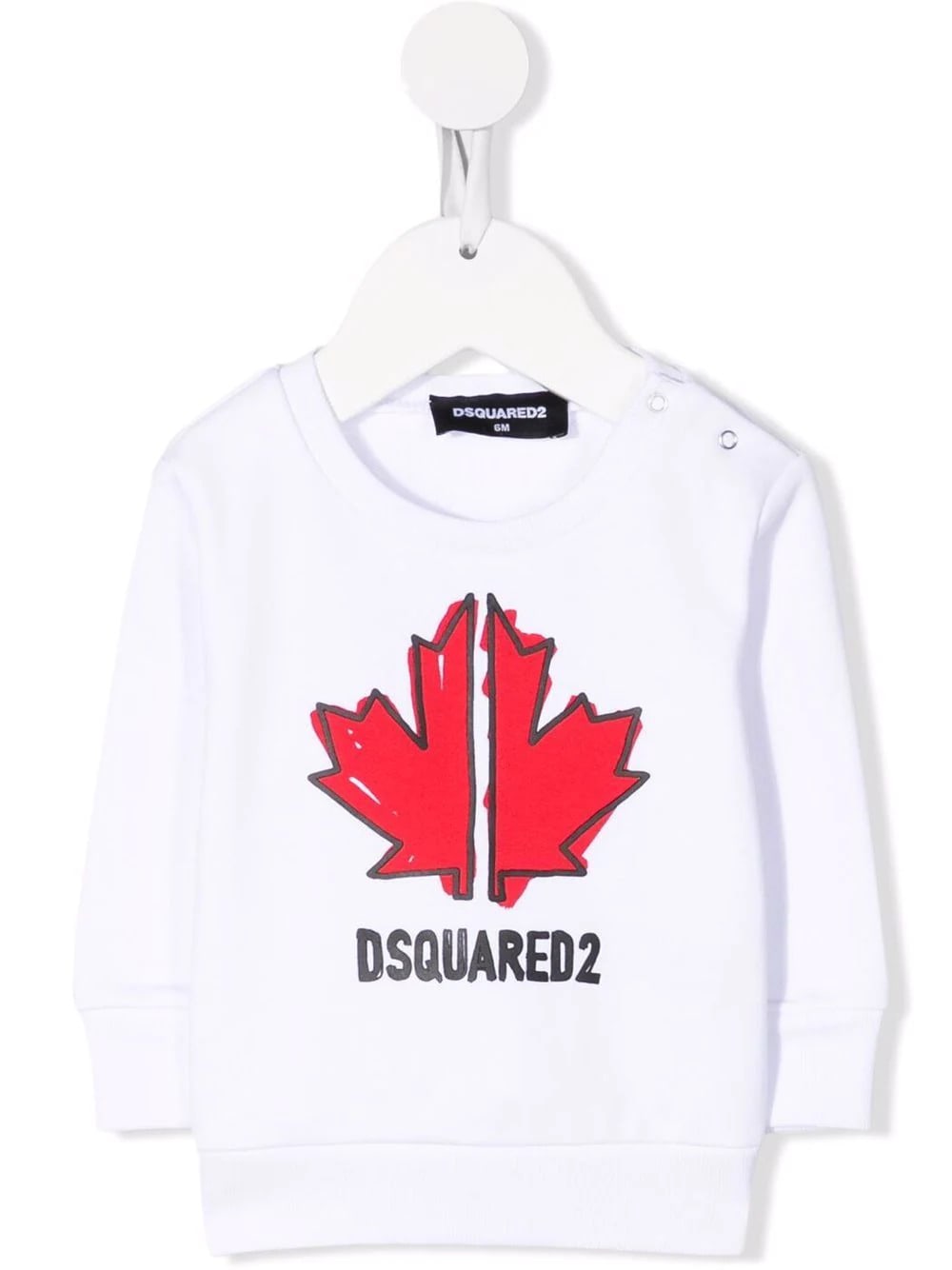 Dsquared2 Kids White Sweatshirt With Front And Back Sport Edtn.05 Print
