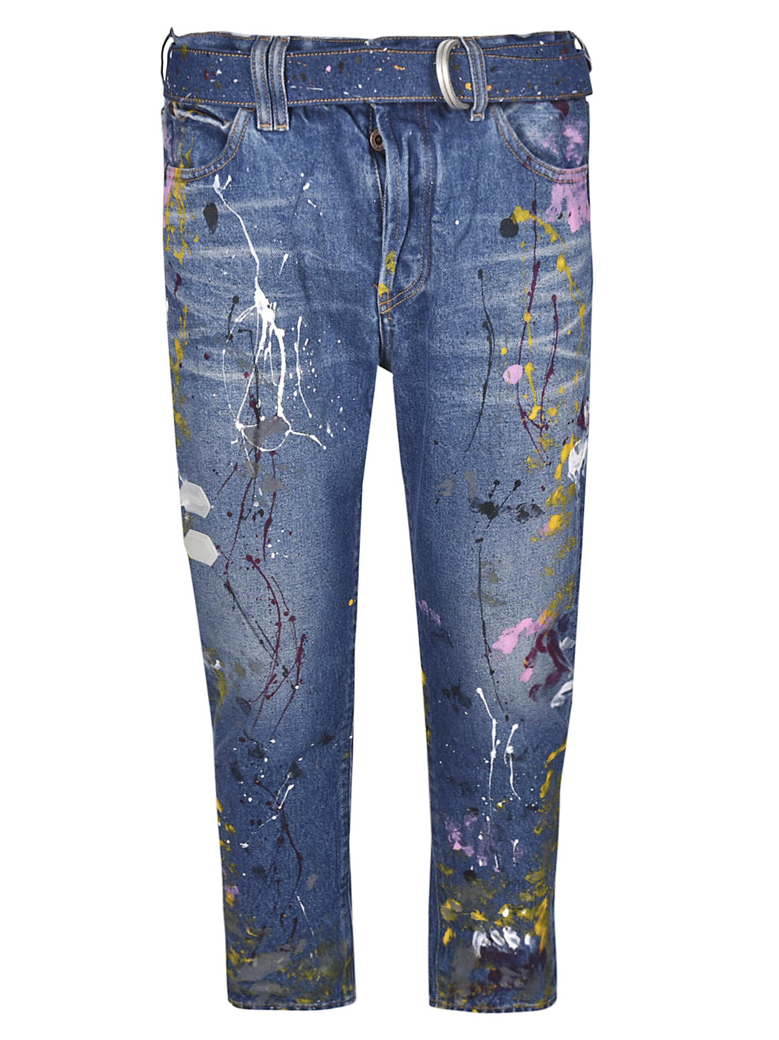 Off-White Off-white Paint Splatter Jeans - Blu - 10819277 | italist
