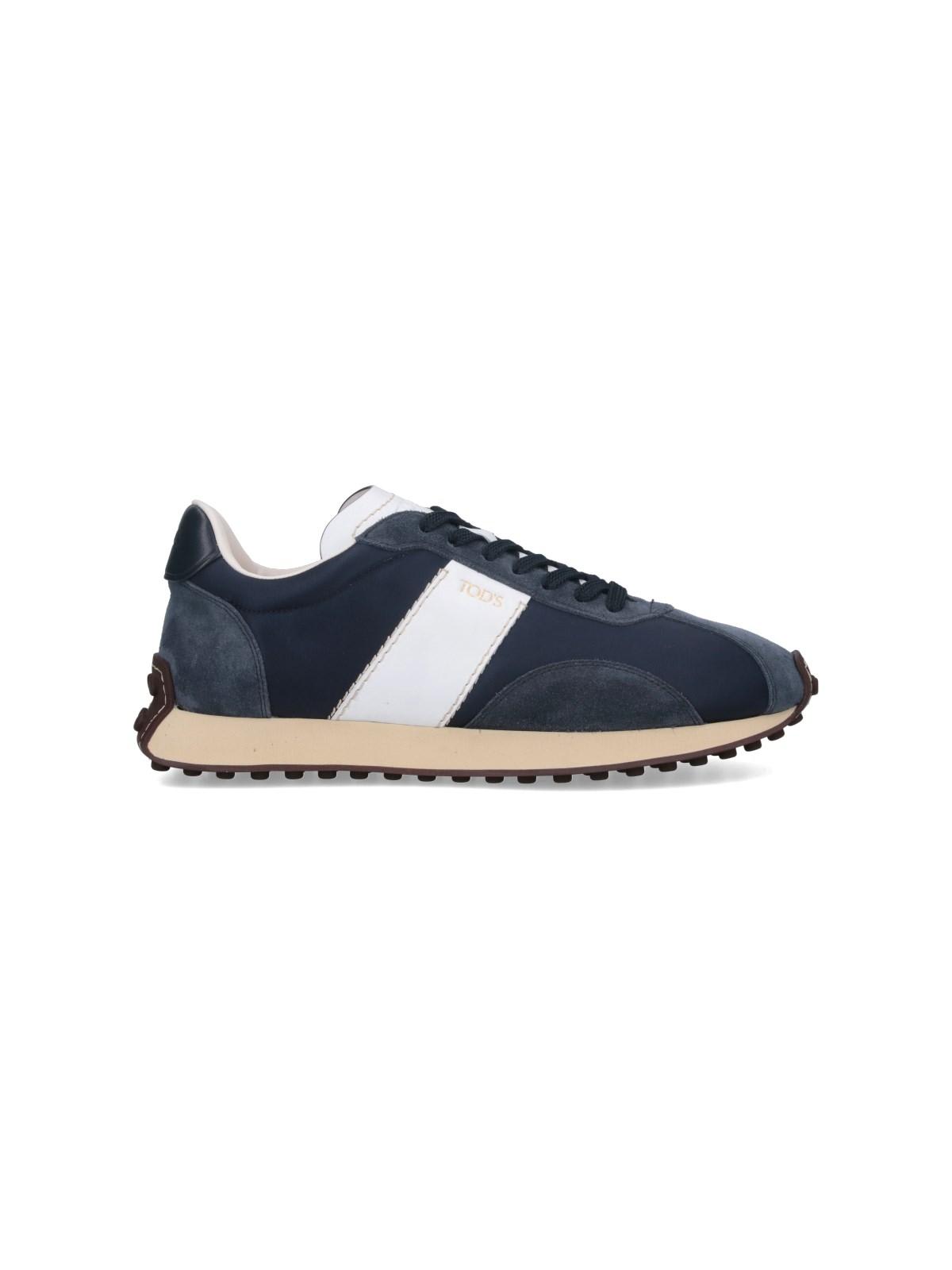 Shop Tod's Low Top Sneakers In Blue