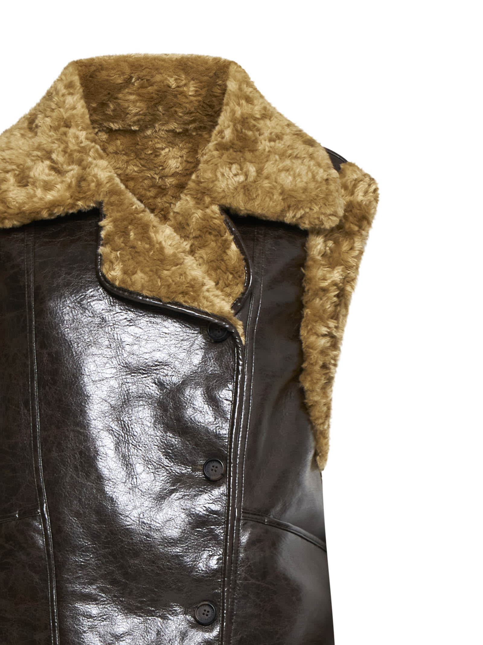 Shop Urbancode Jacket In Choc Crackle