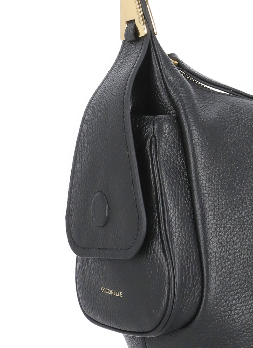 Shop Coccinelle Campus Shoulder Bag In Black